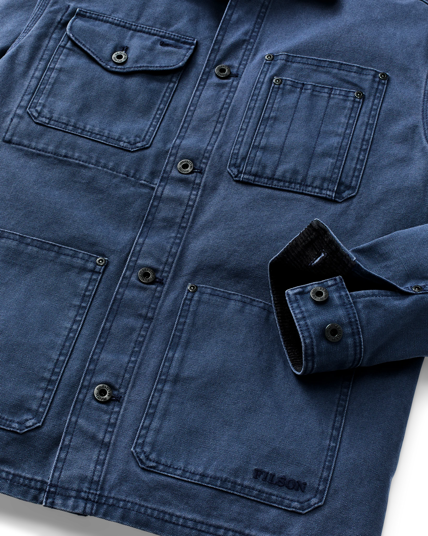 Rustic Canvas Barn Coat - Indigo - Image 6