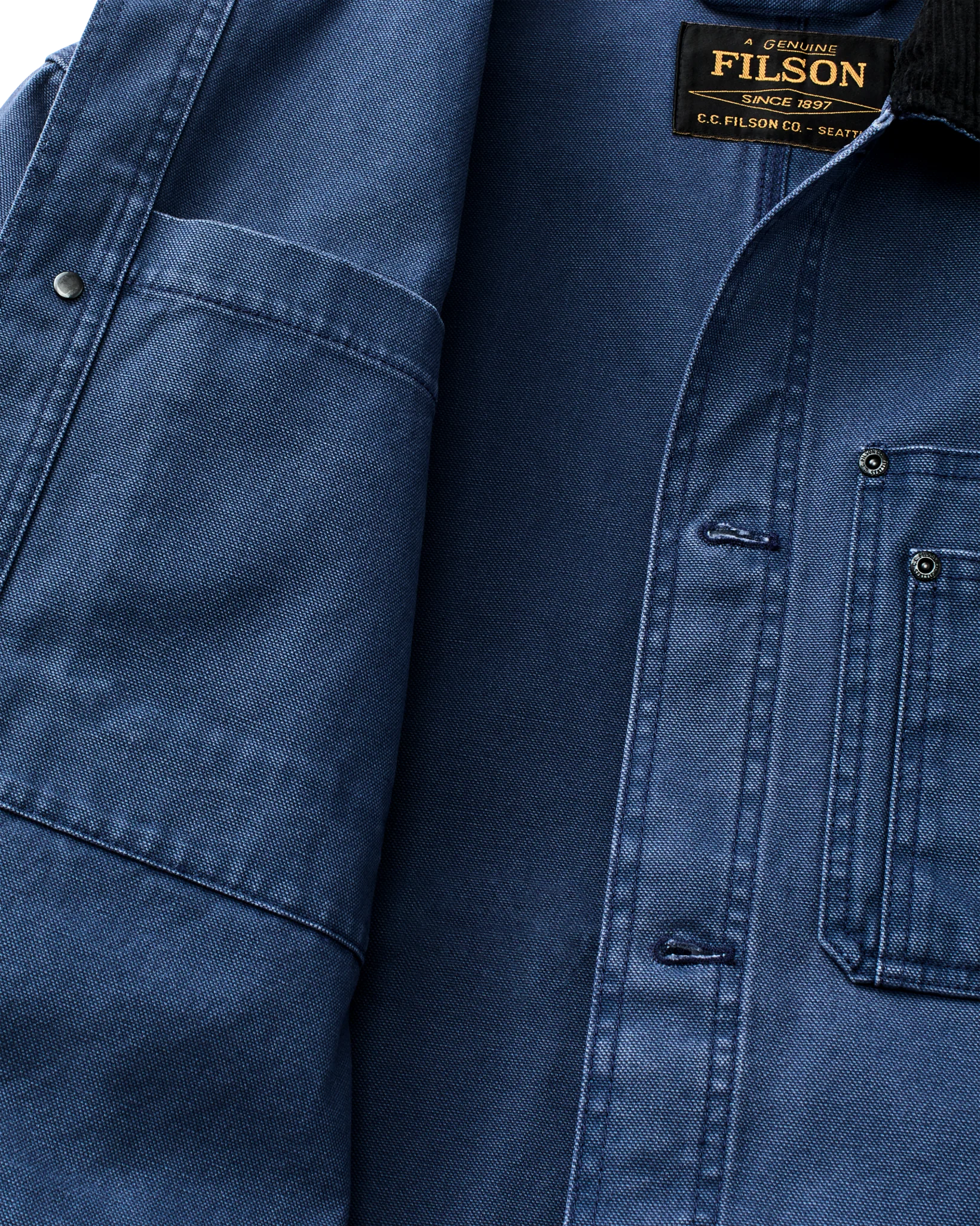 Rustic Canvas Barn Coat - Indigo - Image 7