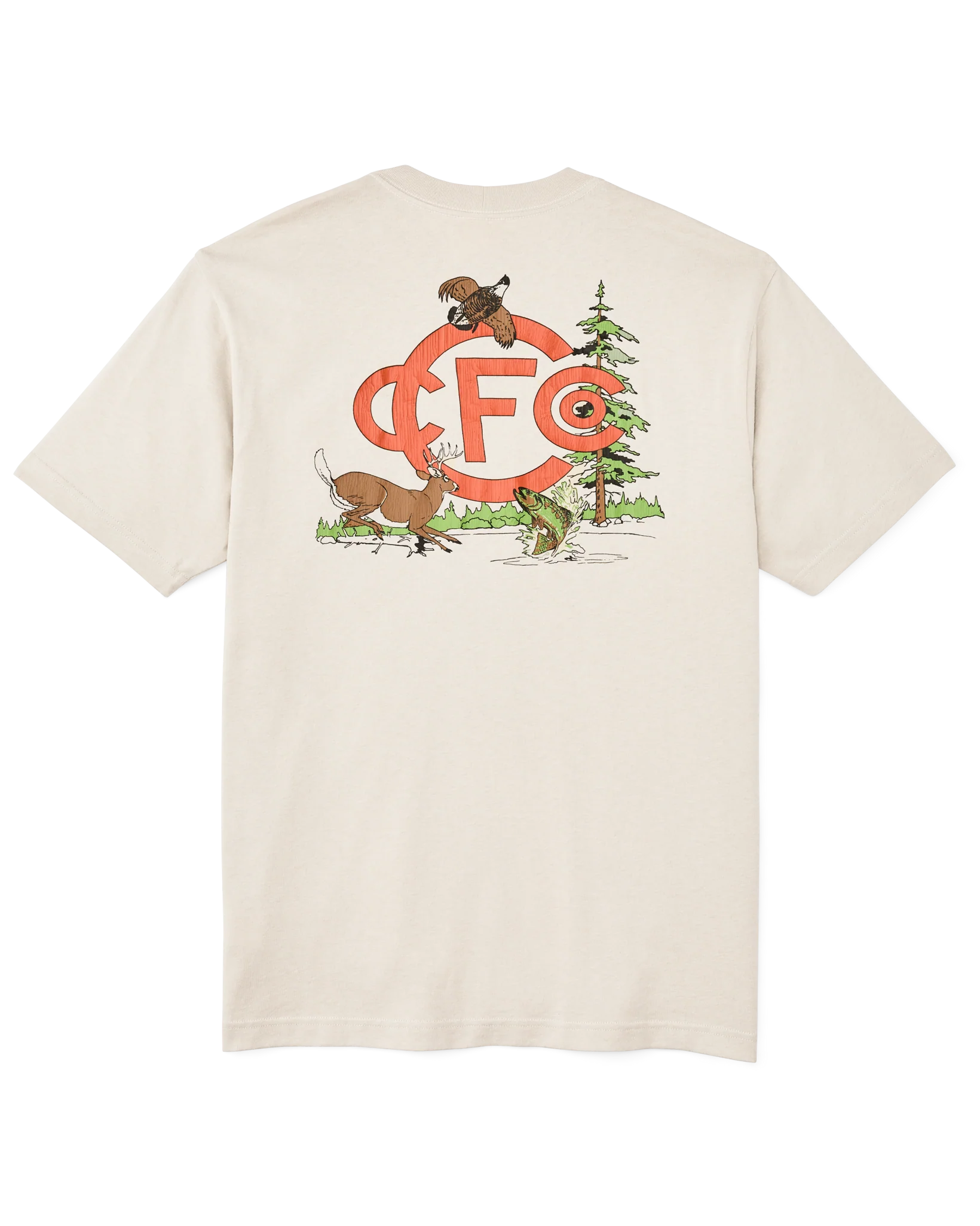 Short Sleeve Sportsman Club Graphic T-Shirt - Cliff Gray / Sportsman Club - Image 2
