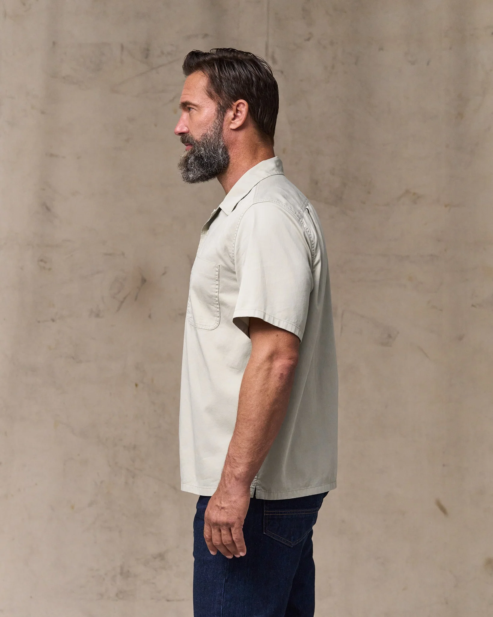 Short Sleeve 4.5-oz. Twill Shirt - Gray Sky - Image 3