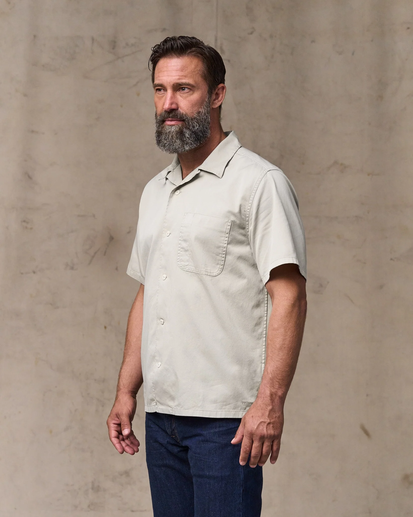 Short Sleeve 4.5-oz. Twill Shirt - Gray Sky - Image 4