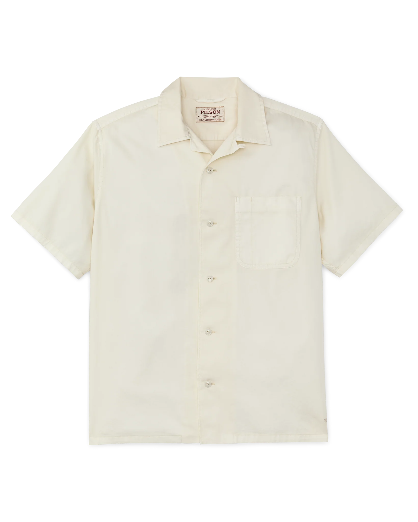 Short Sleeve 4.5-oz. Twill Shirt - Ivory - Image 5