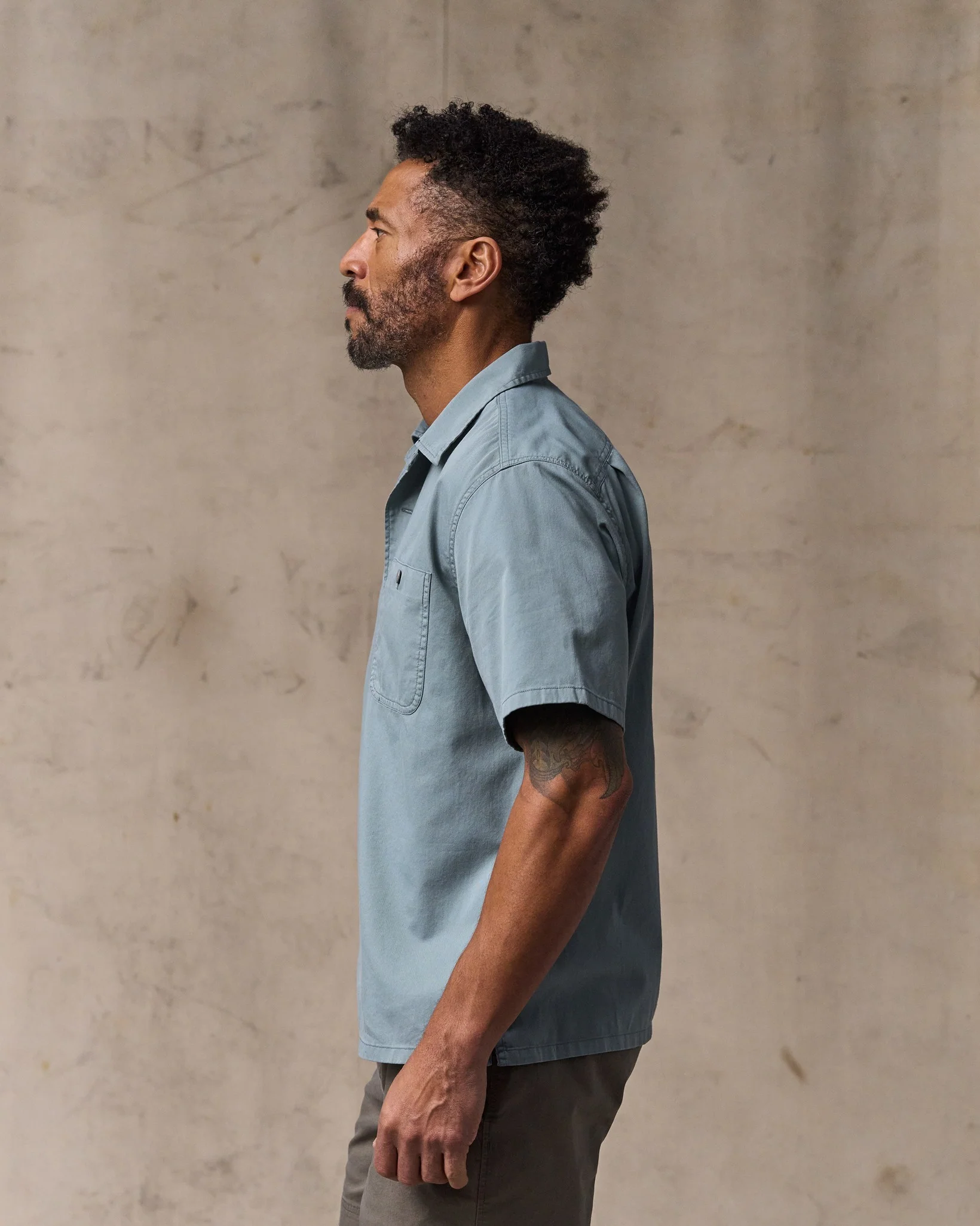 Short Sleeve 4.5-oz. Twill Shirt - Lead - Image 3