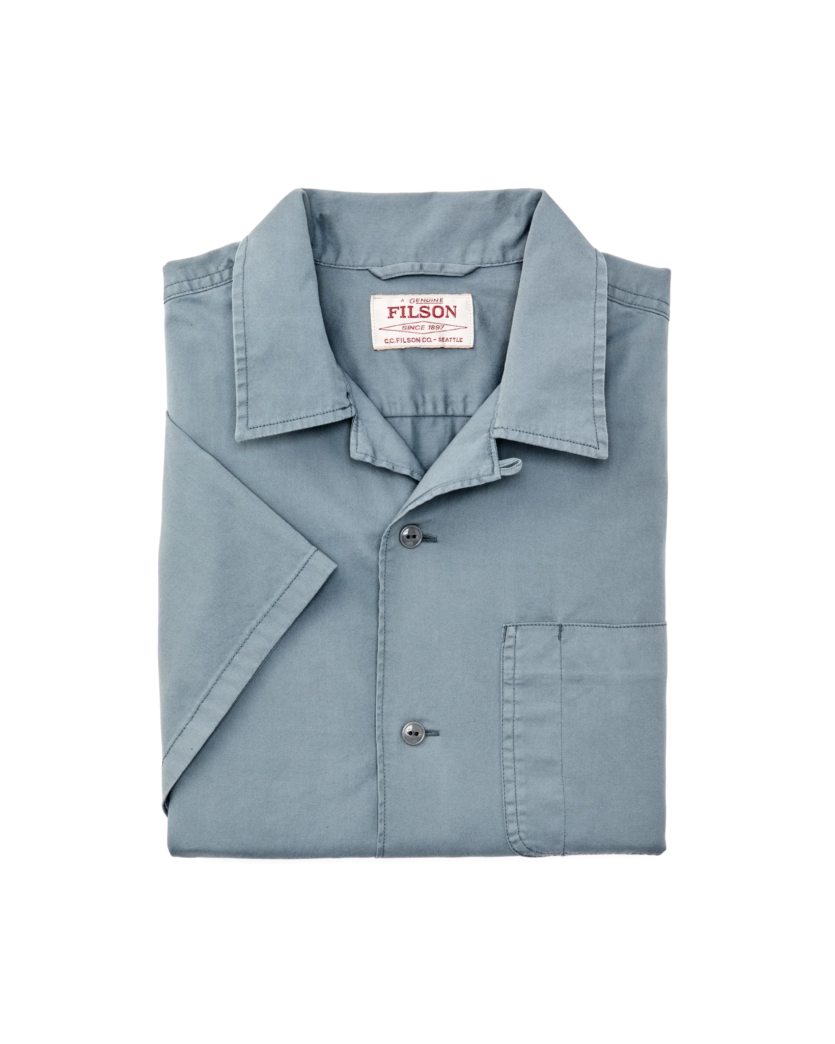 Short Sleeve 4.5-oz. Twill Shirt - Lead - Image 7