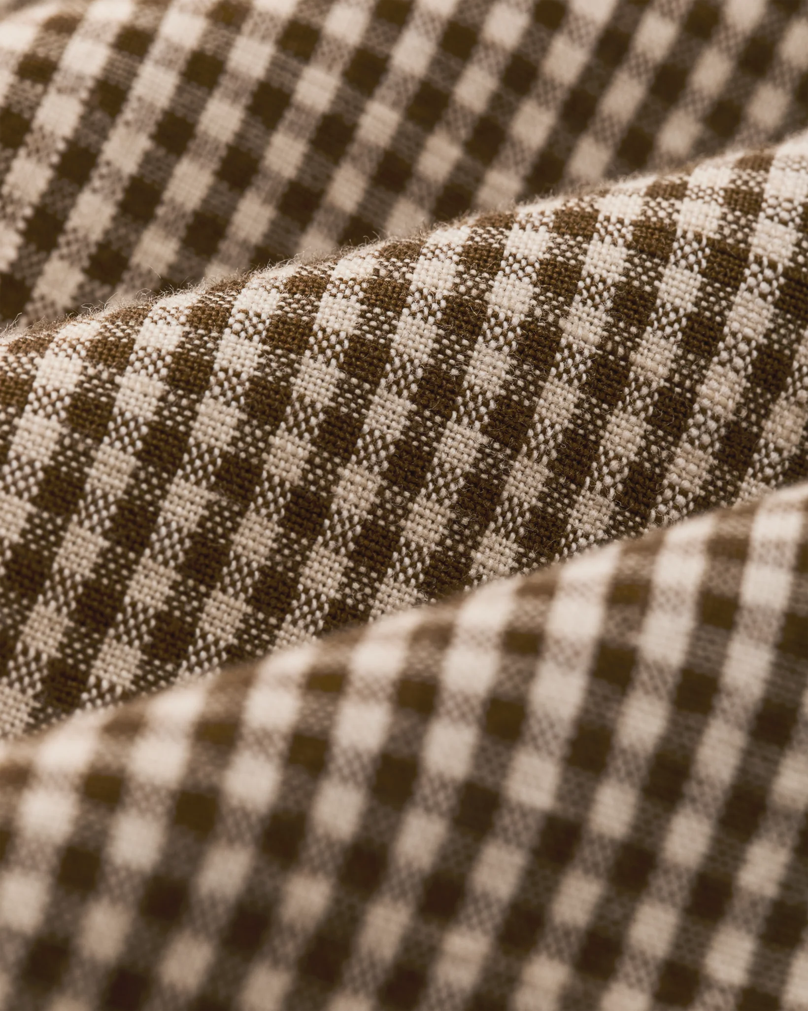 Short Sleeve Chambray Shirt - Coffee / Natural Plaid - Image 7