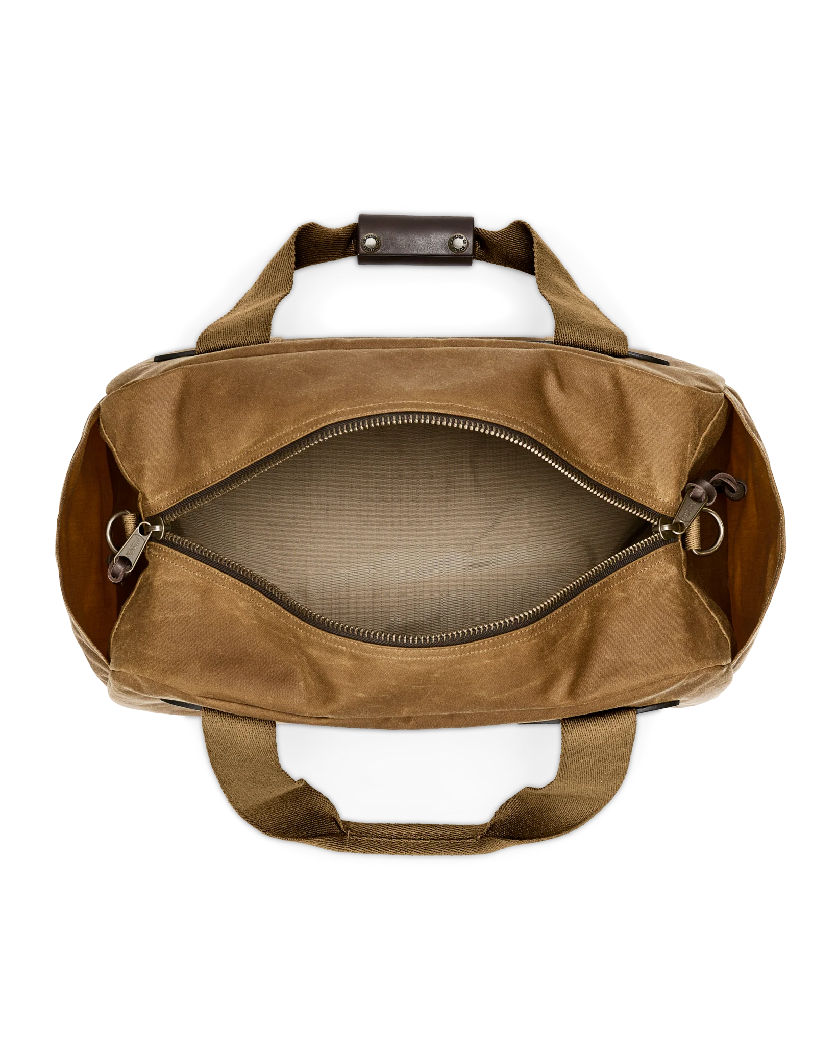 Small Tin Cloth Duffle Bag - Dark Tan - Image 7