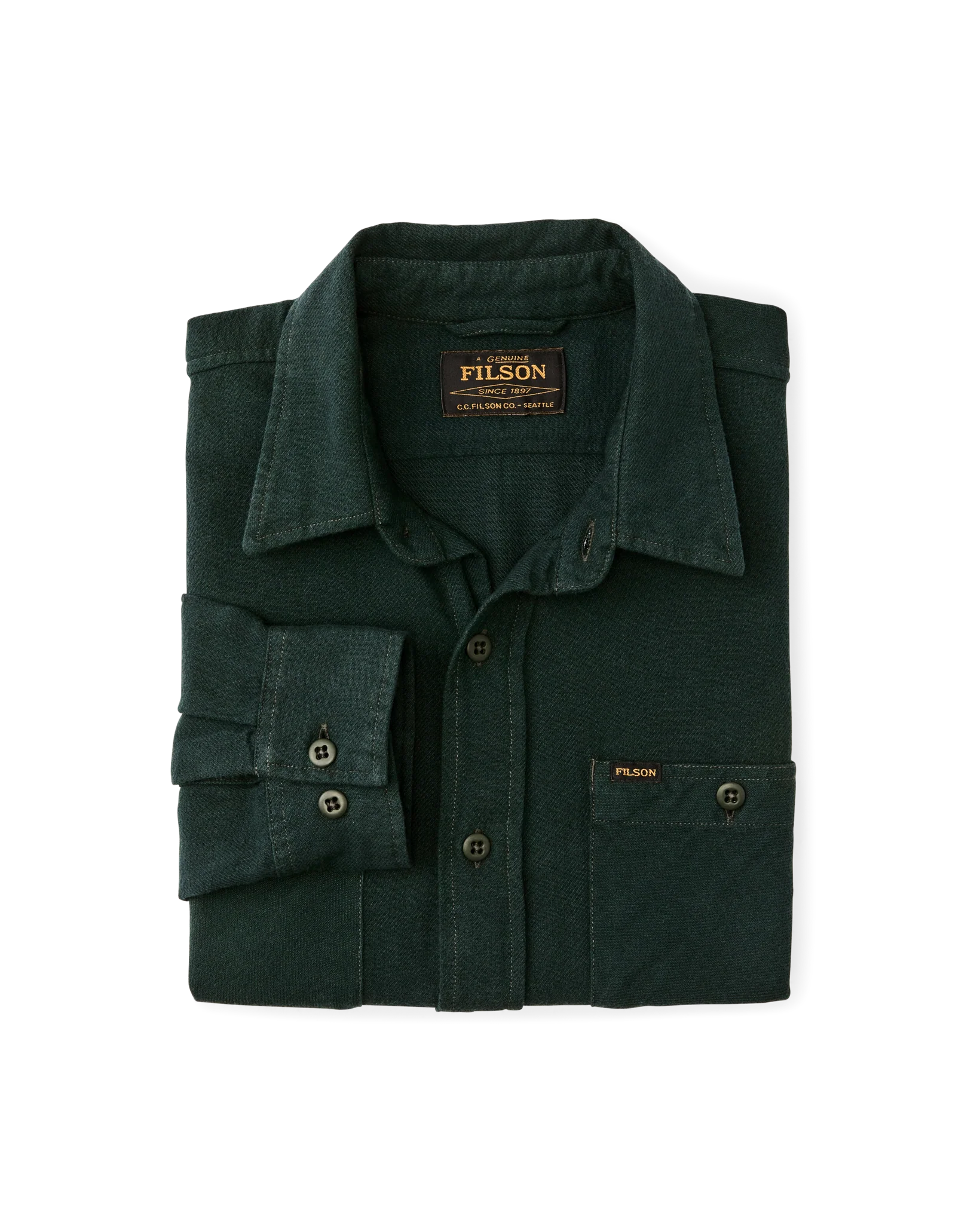 The Rangeland Flannel Shirt - Forest Green - Image 4