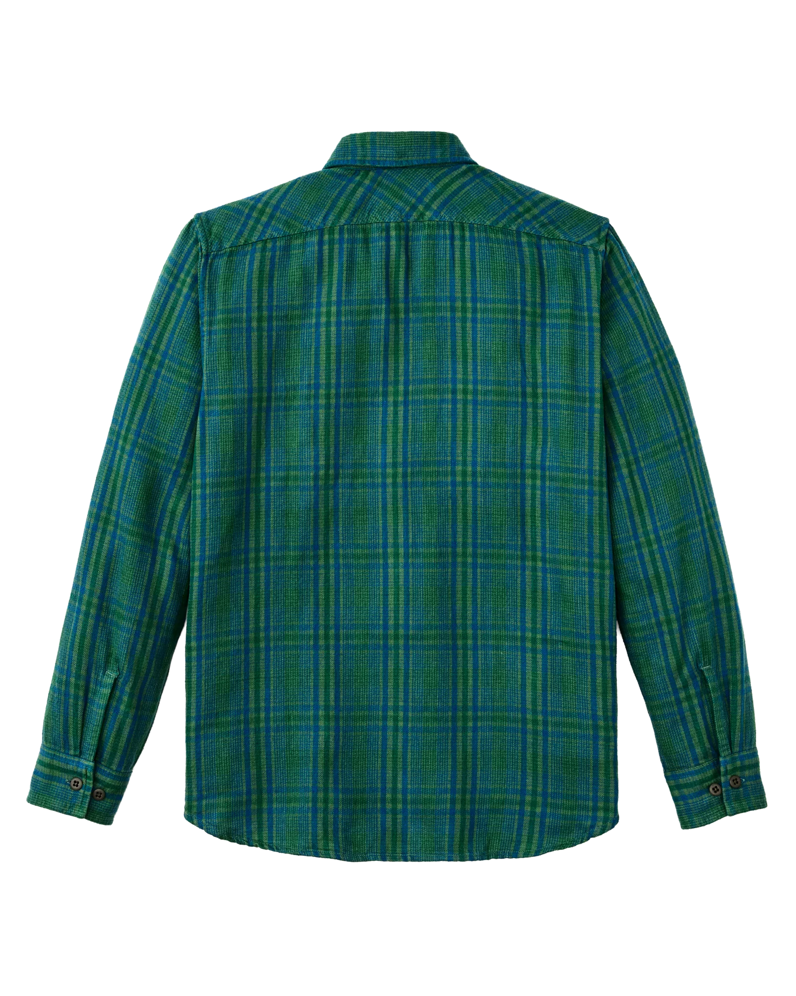 The Rangeland Flannel Shirt - Green / Blue Plaid - Image 2