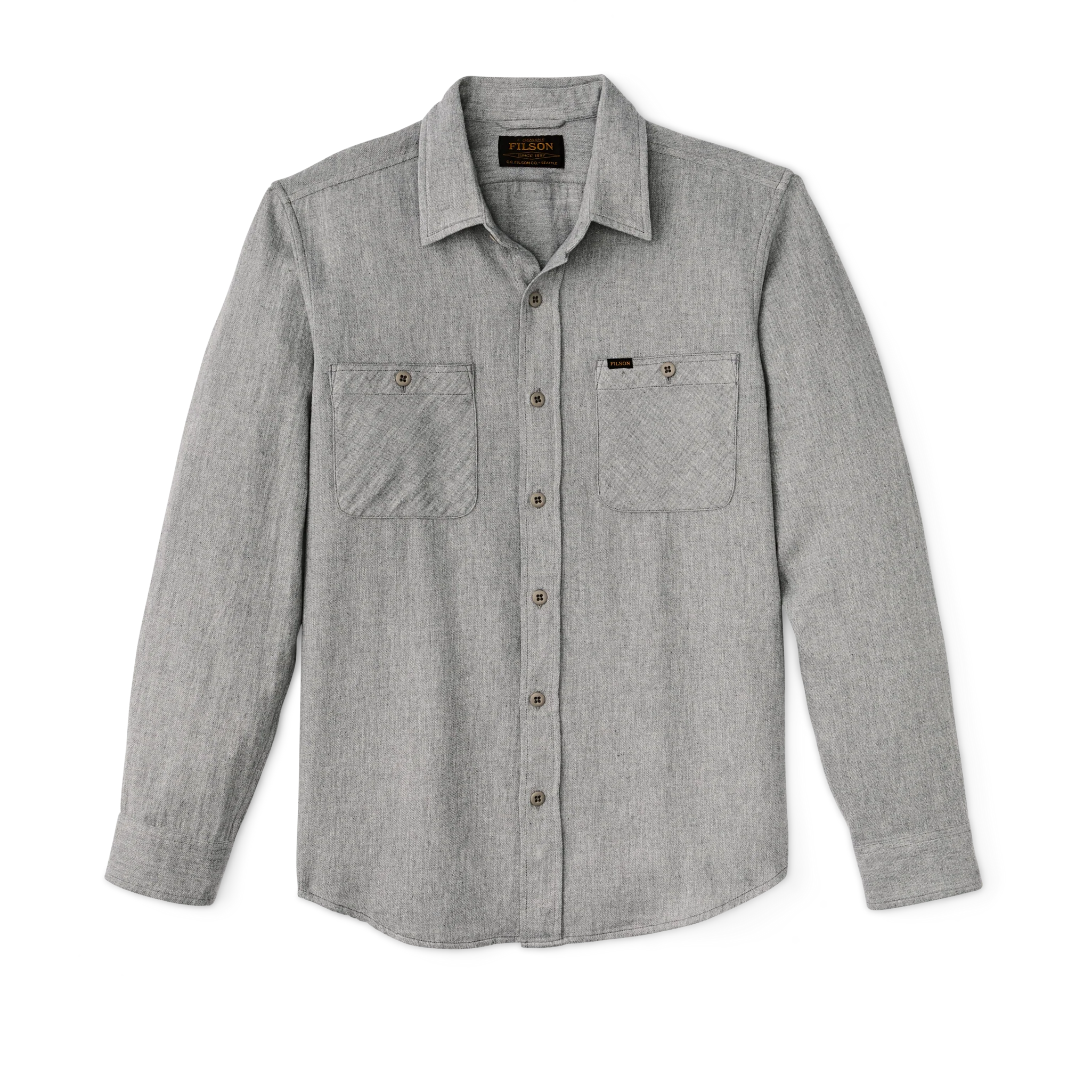 The Rangeland Flannel Shirt - Light Heather Gray