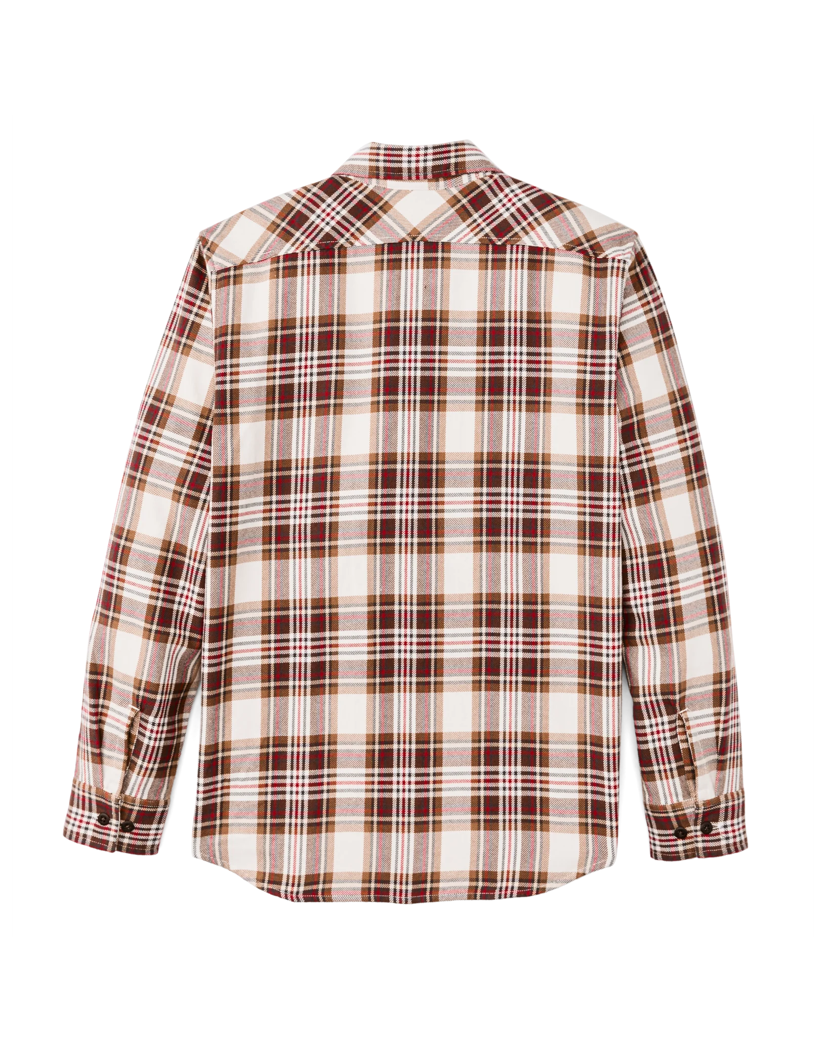 The Rangeland Flannel Shirt - Red / Brown Plaid - Image 2