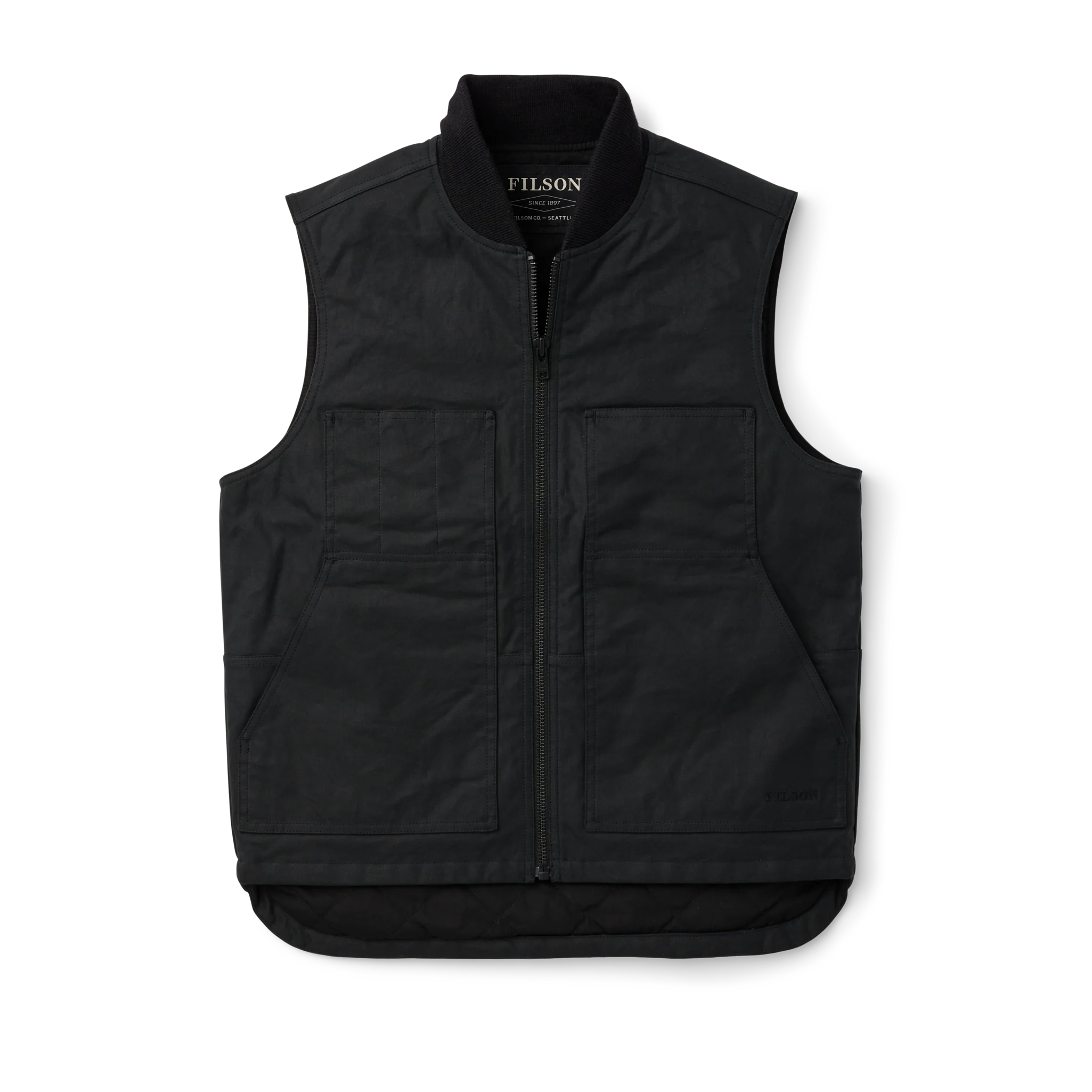 Tin Cloth Insulated Work Vest - Black - Image 3