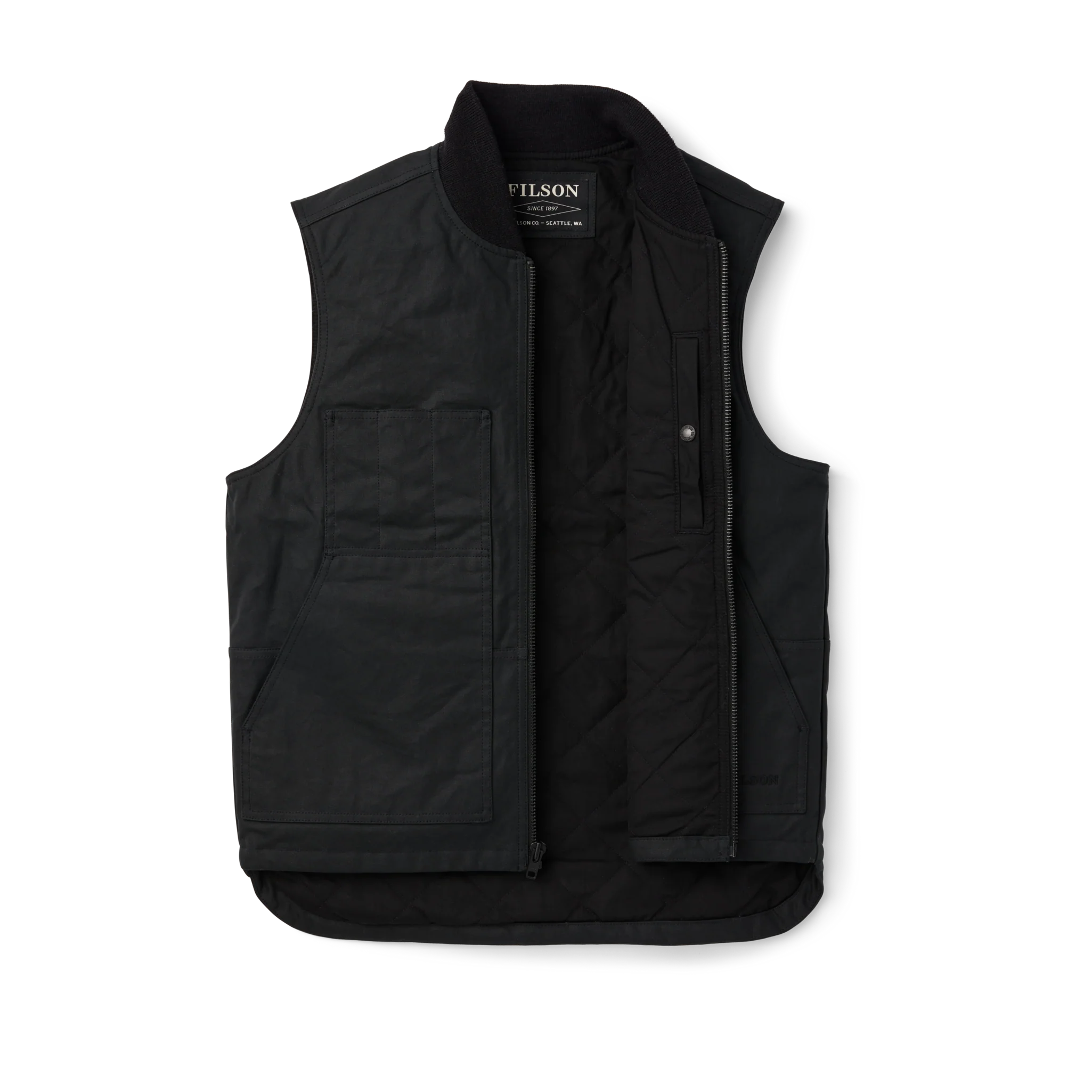 Tin Cloth Insulated Work Vest - Black - Image 5