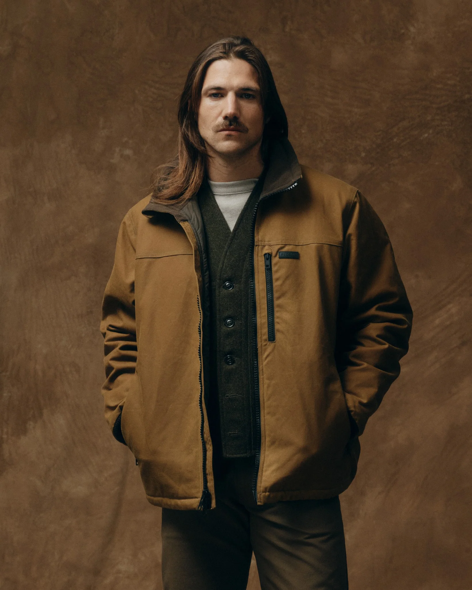 Tin Cloth Primaloft Jacket - Dark Tan 2 - Image 11