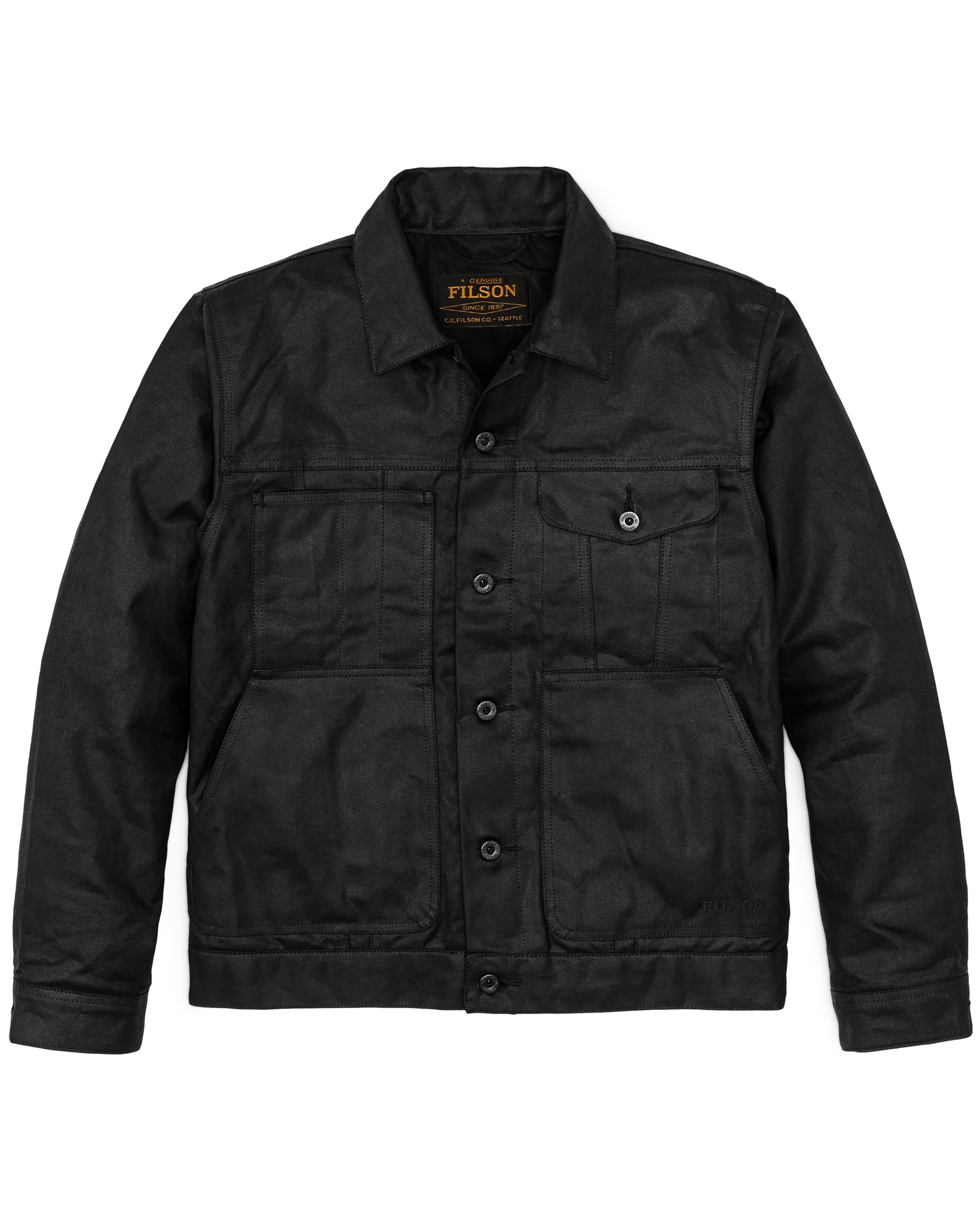 Tin Cloth Short Lined Cruiser Jacket - Black - Image 3
