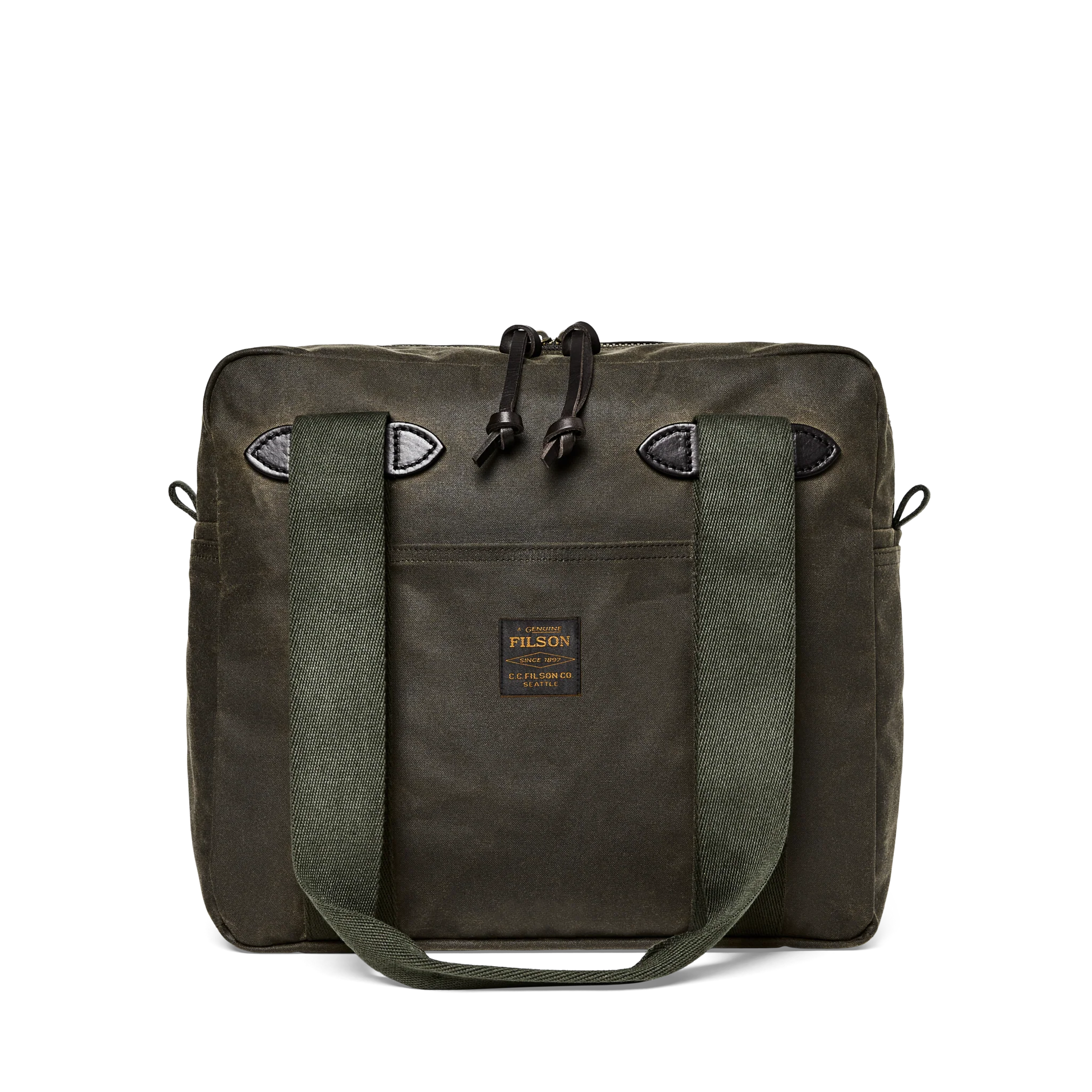 Tin Cloth Zipper Tote Bag - Otter Green - Image 4