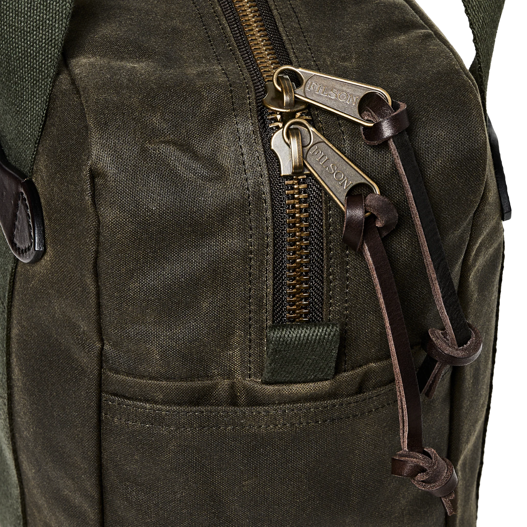 Tin Cloth Zipper Tote Bag - Otter Green - Image 8