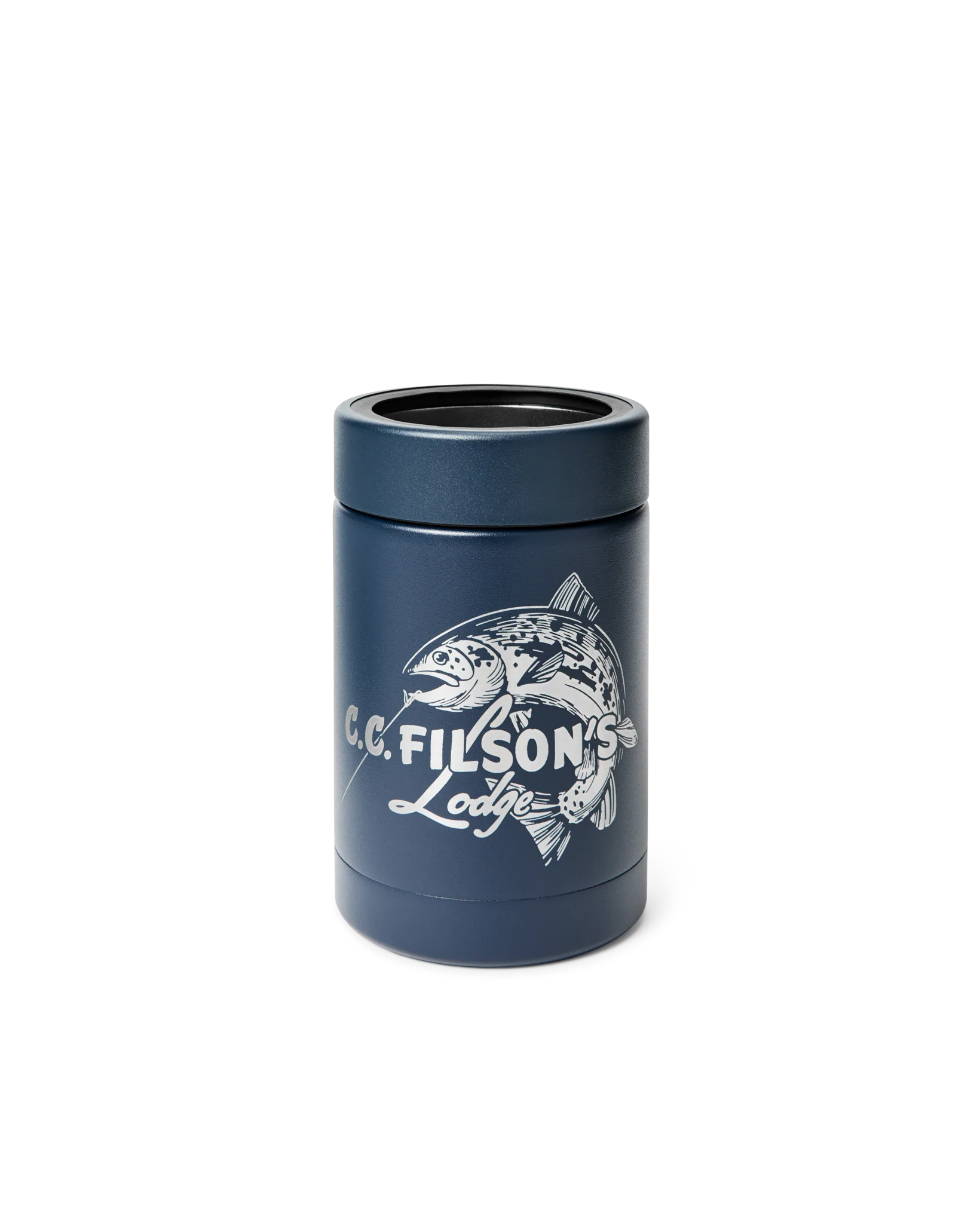 Trout Graphic Can Cooler 12-oz - Navy