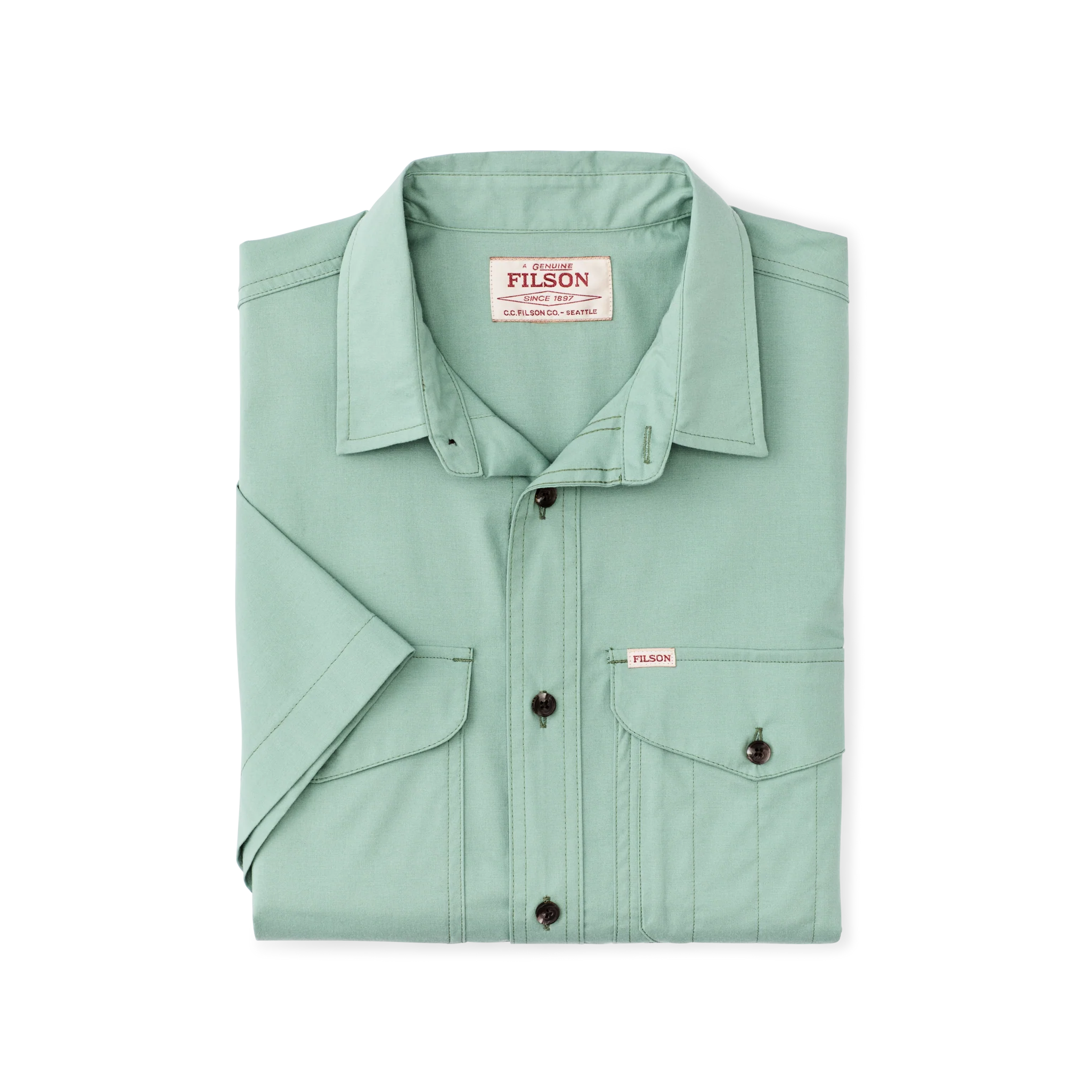 Twin Lakes Short Sleeve Sport Shirt - Granite Green - Image 3