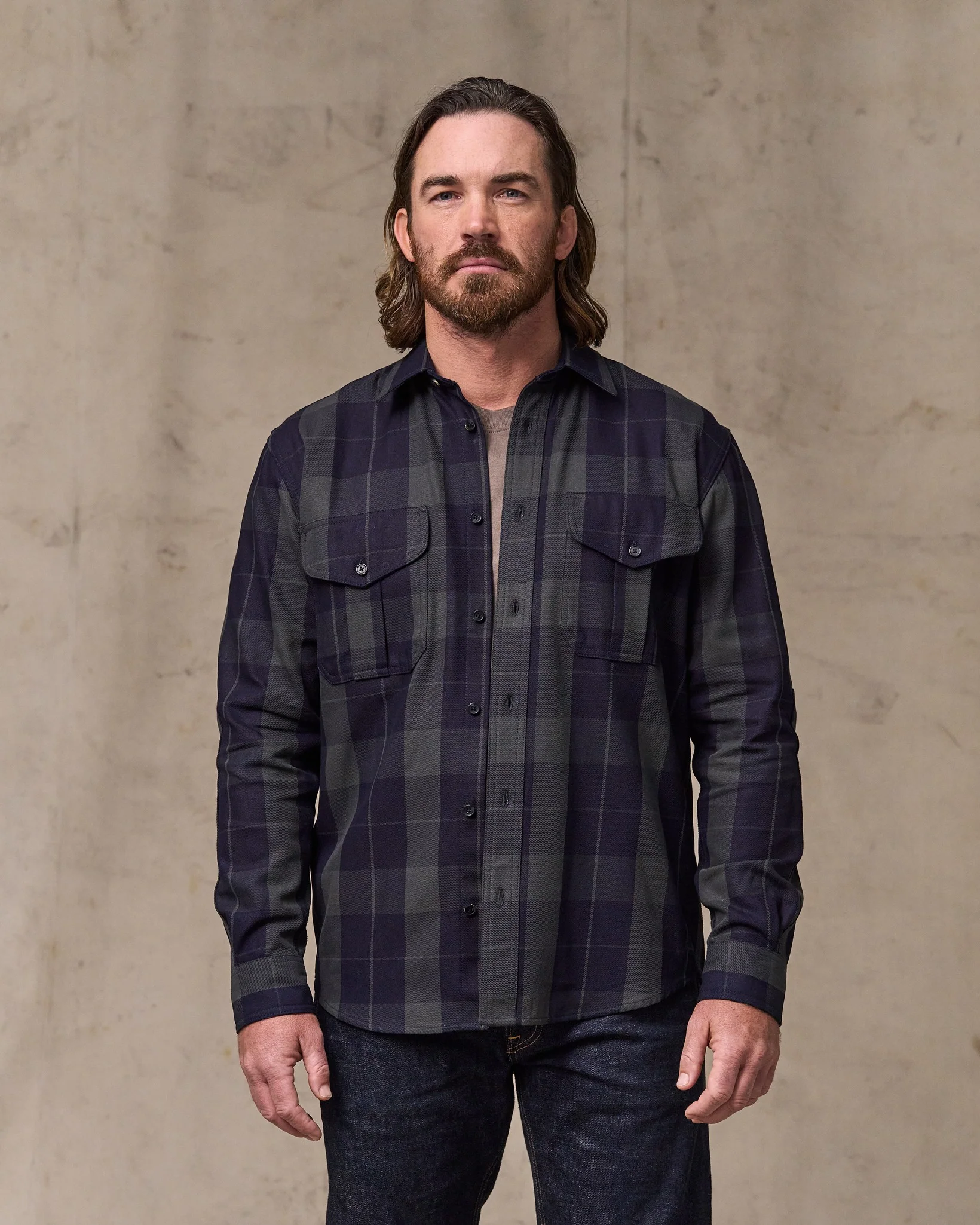 Vintage Wash Alaskan Guide Shirt - Indigo / Faded Black