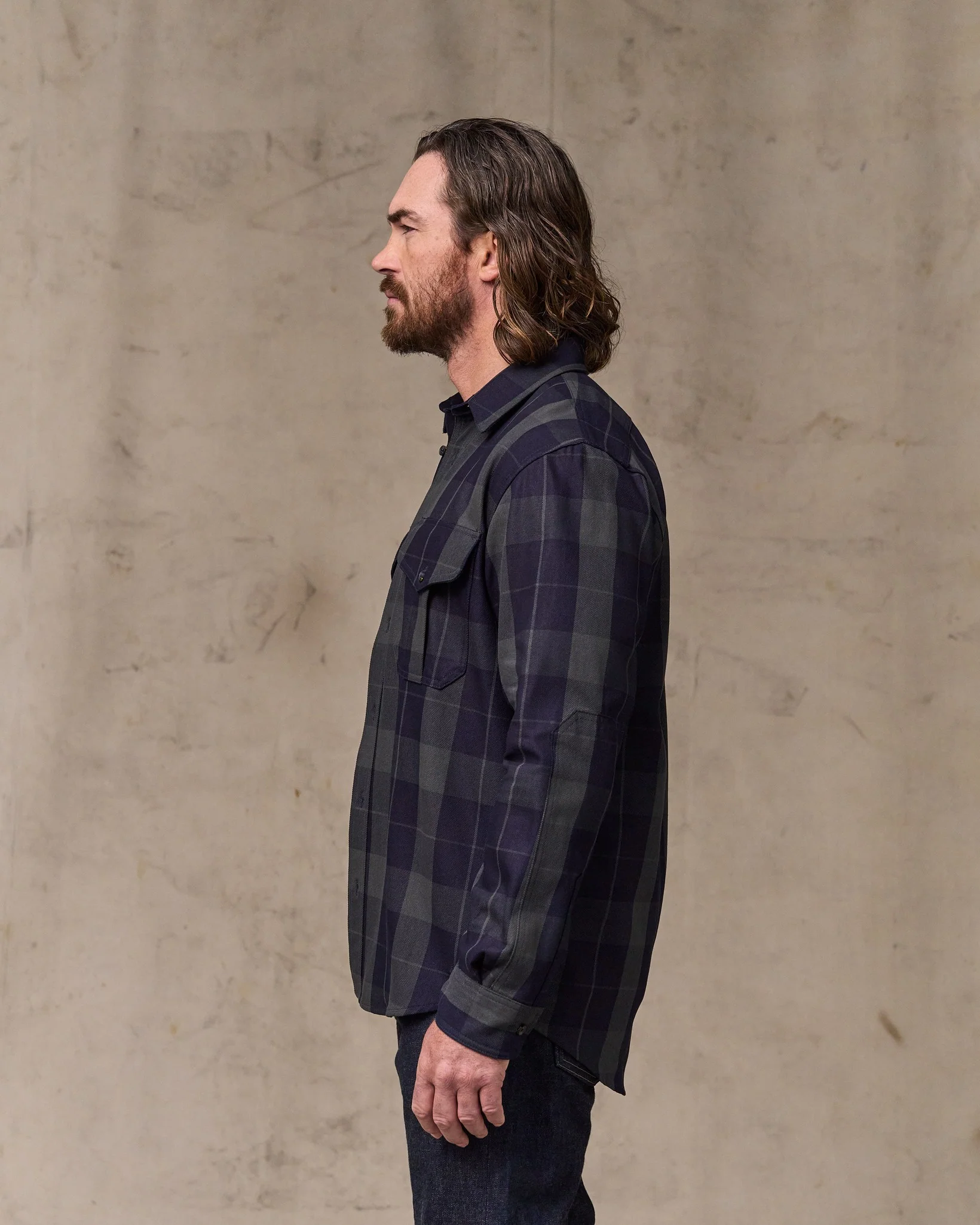 Vintage Wash Alaskan Guide Shirt - Indigo / Faded Black - Image 3