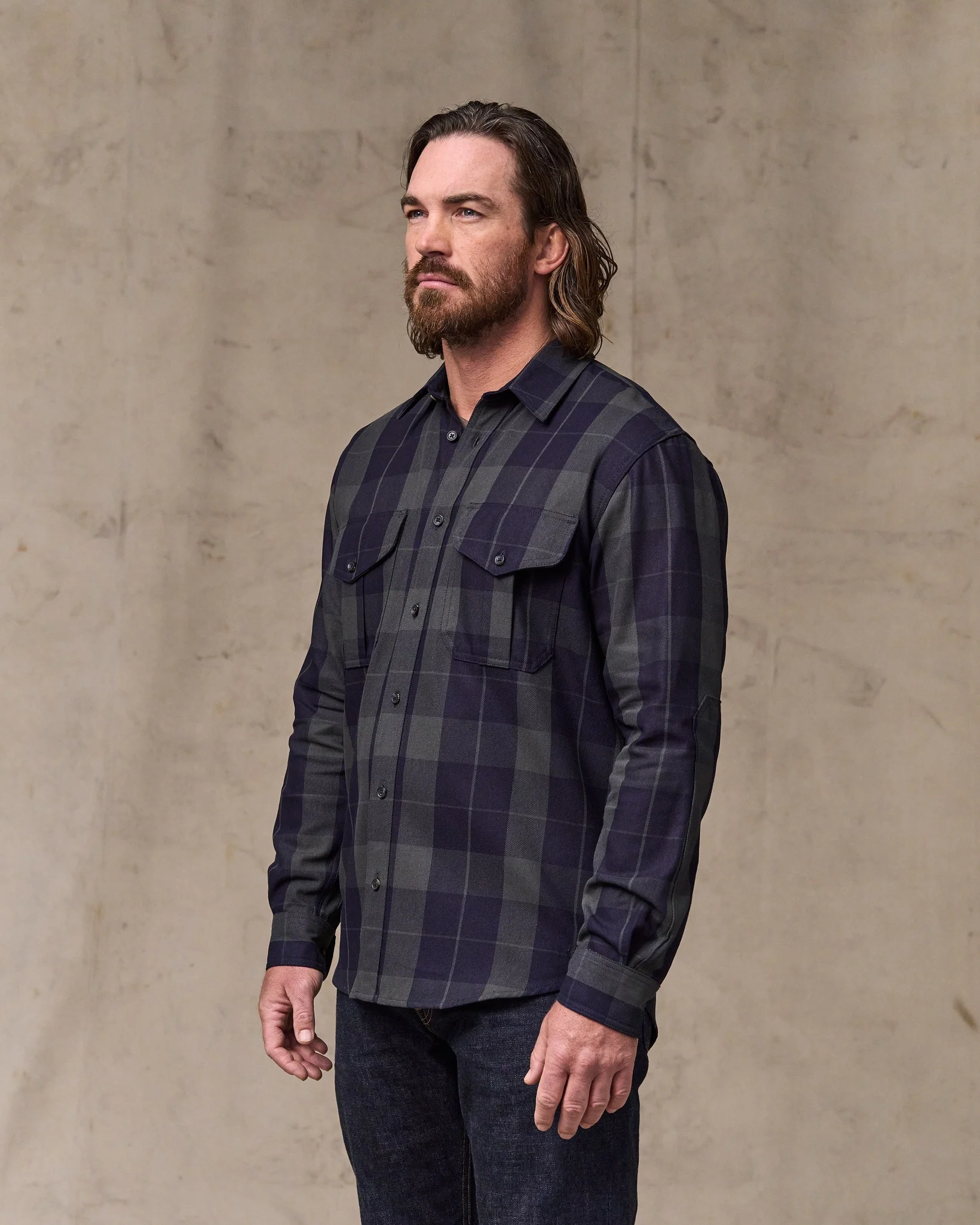 Vintage Wash Alaskan Guide Shirt - Indigo / Faded Black - Image 4