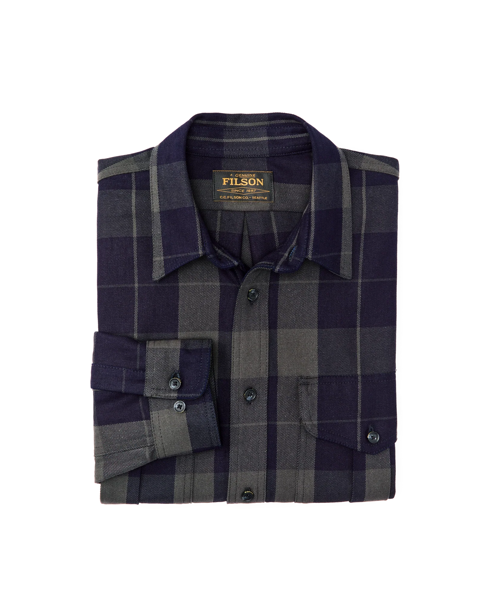 Vintage Wash Alaskan Guide Shirt - Indigo / Faded Black - Image 8
