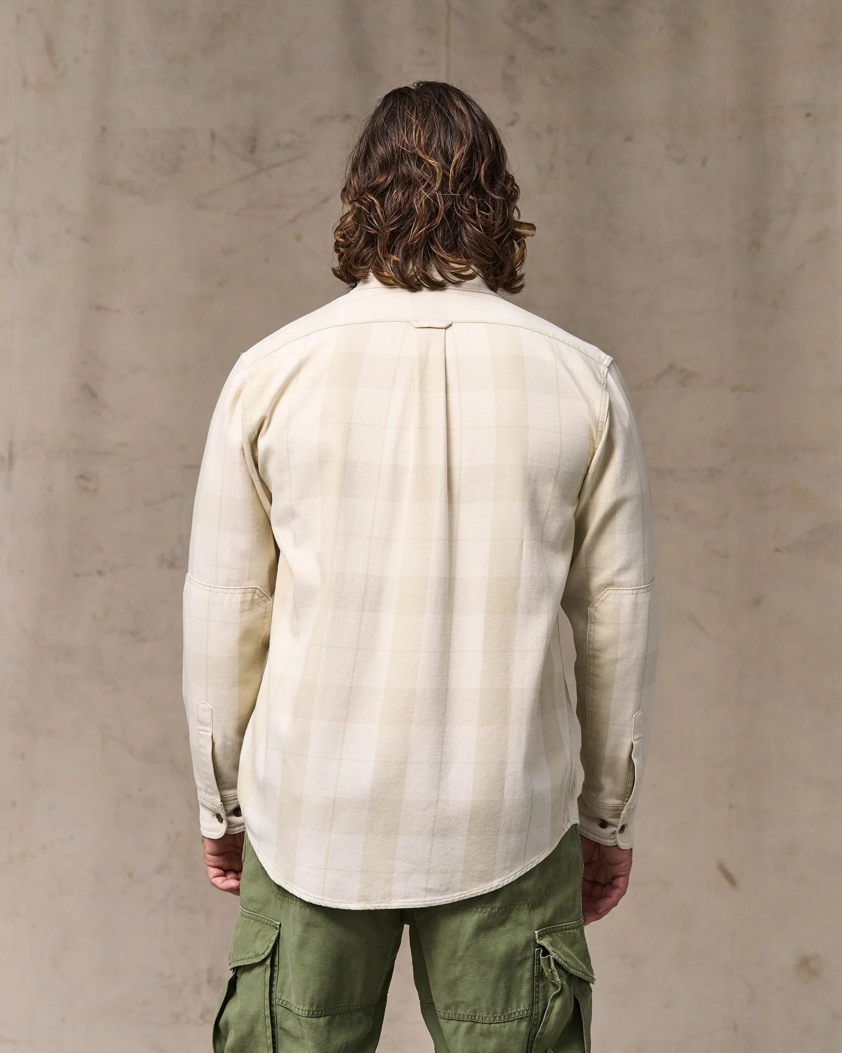 Vintage Wash Alaskan Guide Shirt - Sand / Stone Plaid - Image 2