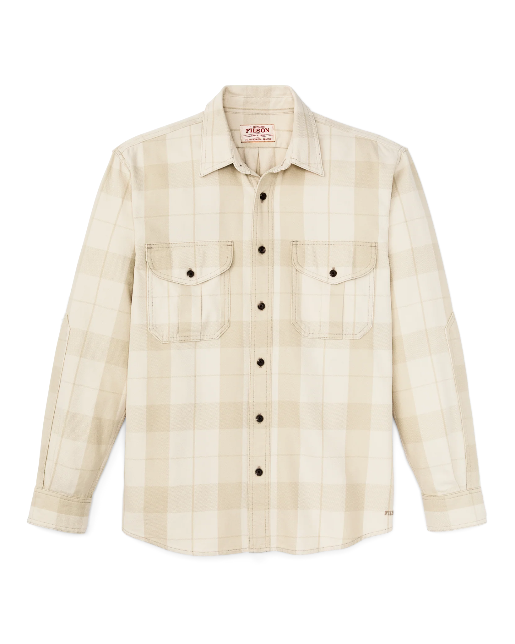 Vintage Wash Alaskan Guide Shirt - Sand / Stone Plaid - Image 5