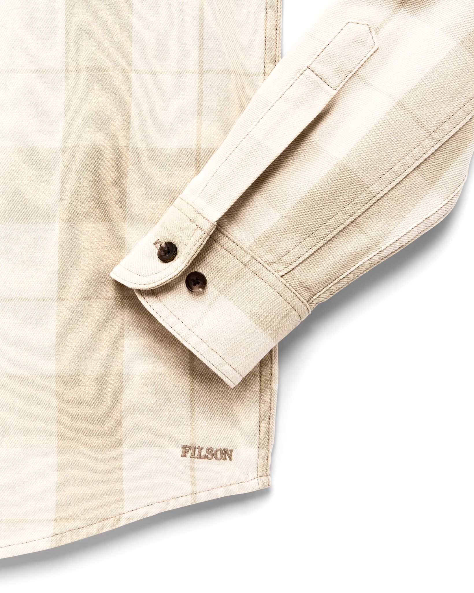 Vintage Wash Alaskan Guide Shirt - Sand / Stone Plaid - Image 8