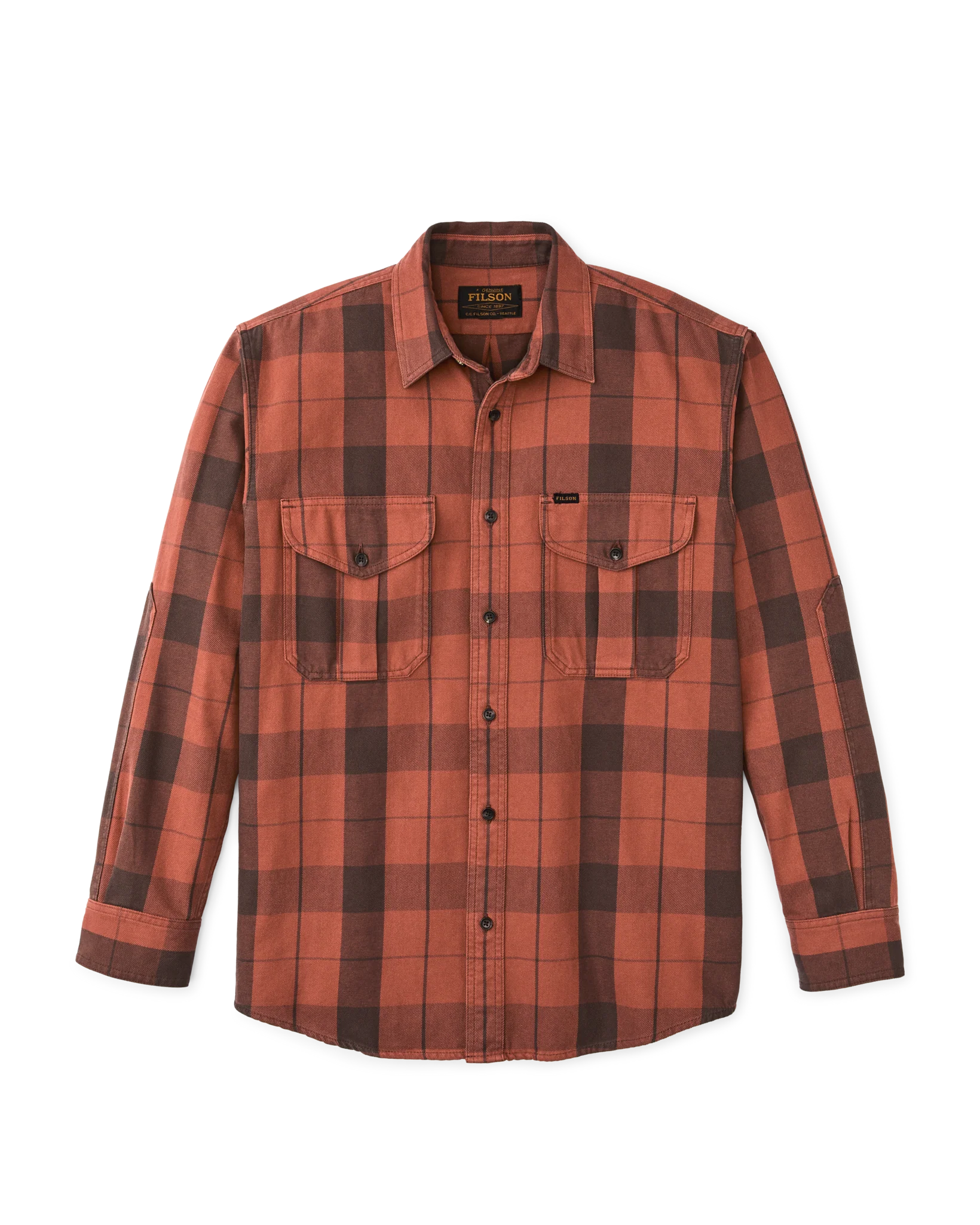 Vintage Wash Alaskan Guide Shirt - Sequoia / Dark Bown Plaid - Image 4