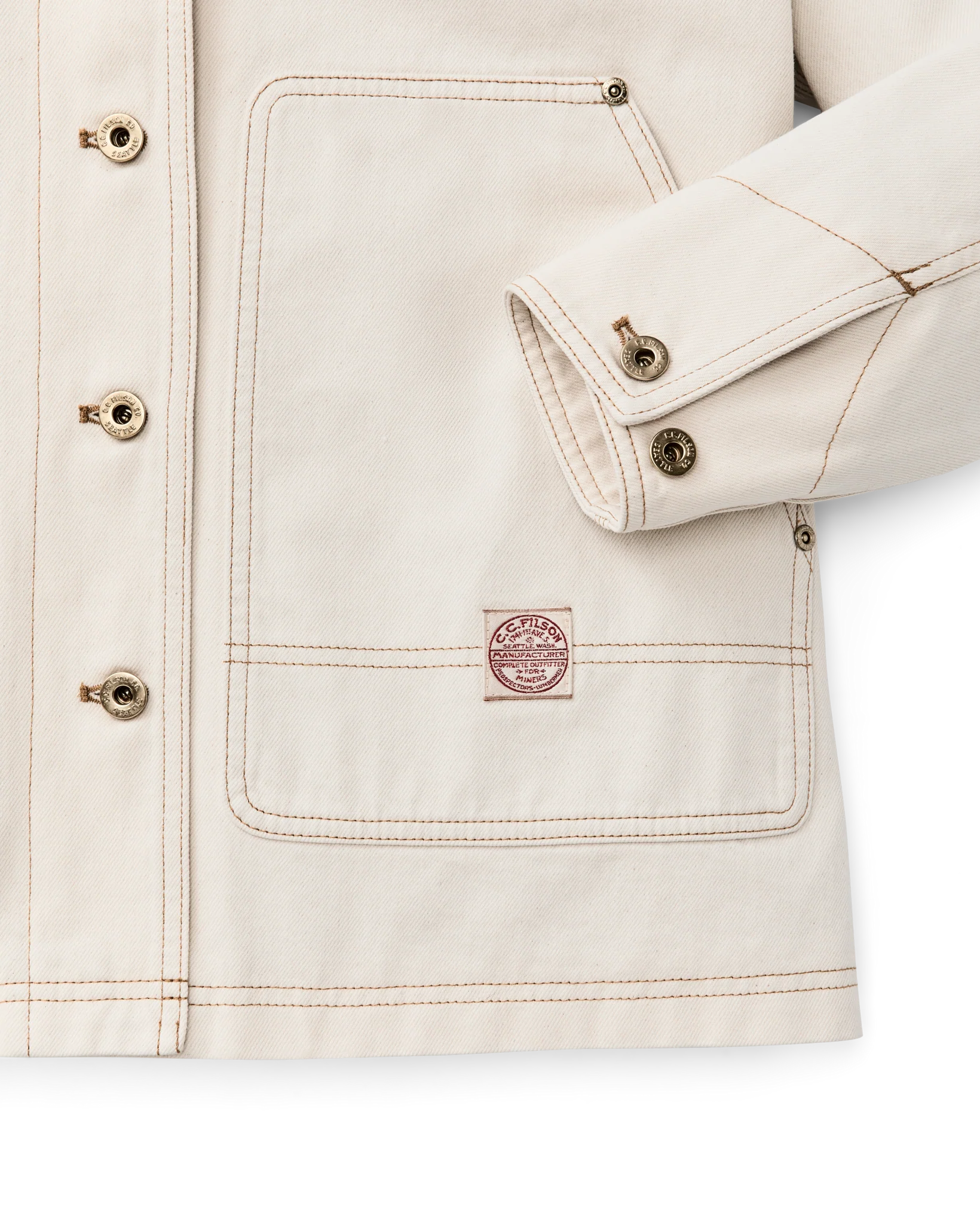 Women's 11-oz. Denim Barn Coat - Natural Seed - Image 8