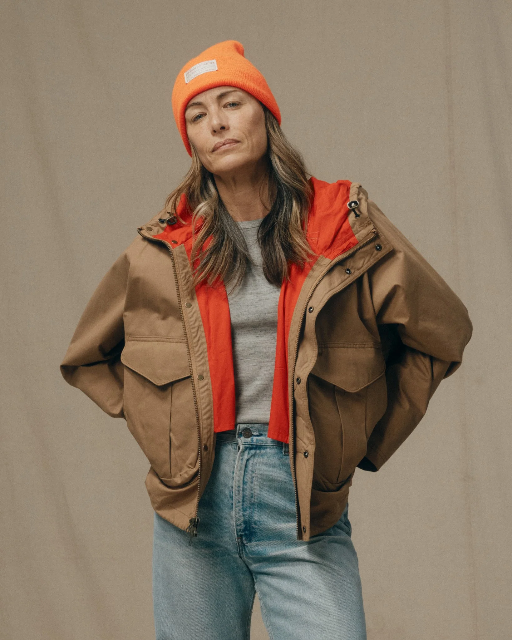 Women's Aviator Cloth Wading Jacket - Dark Tan
