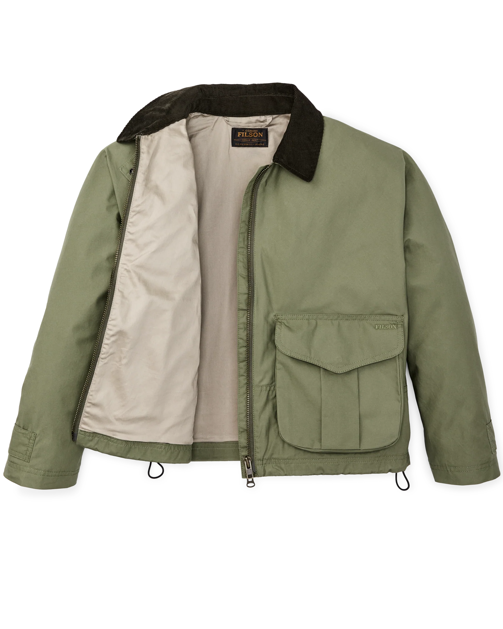 Women's Bronco Filson Embroidered Dry Wax Short Work Jacket - Slate Olive - Image 4