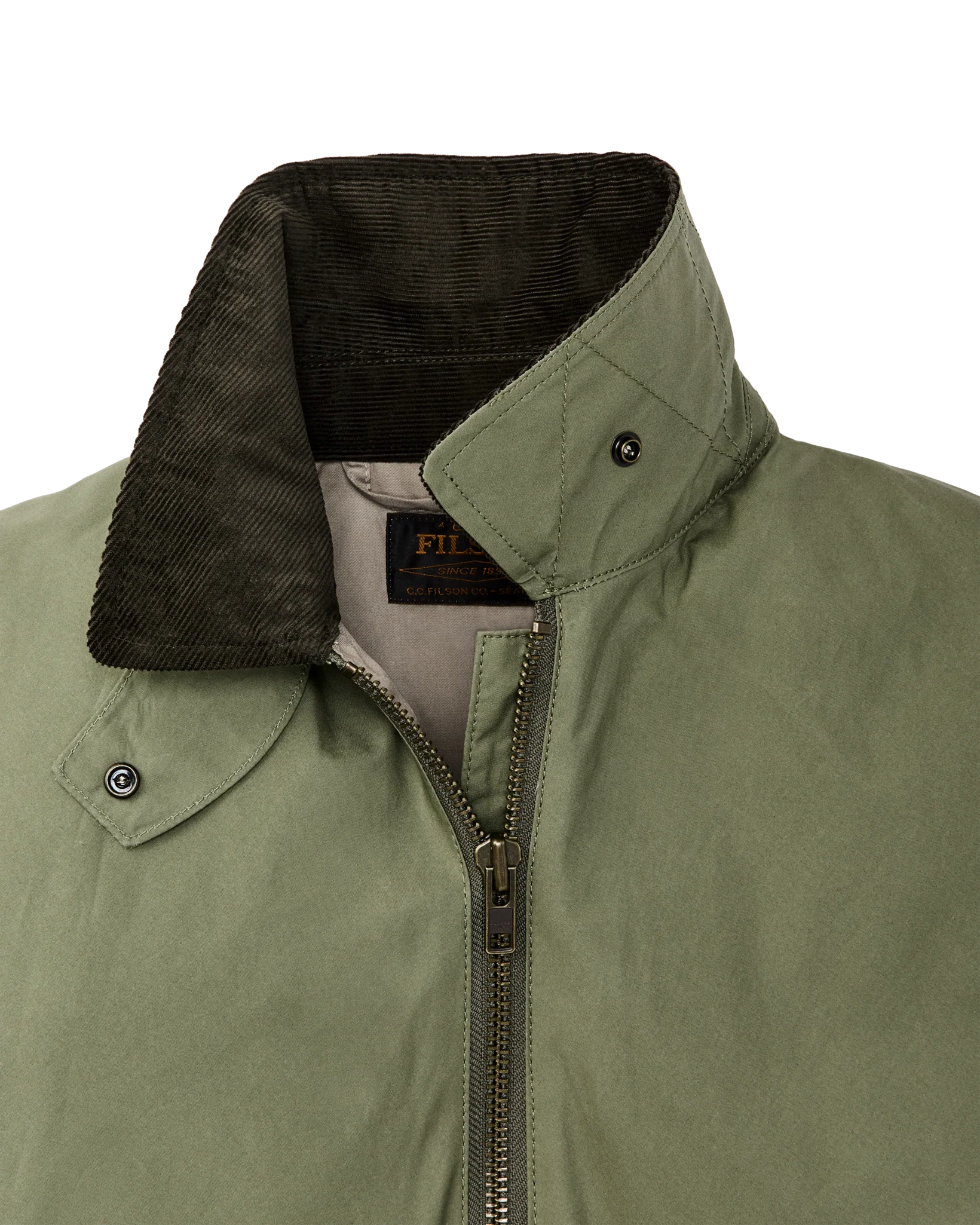 Women's Bronco Filson Embroidered Dry Wax Short Work Jacket - Slate Olive - Image 5