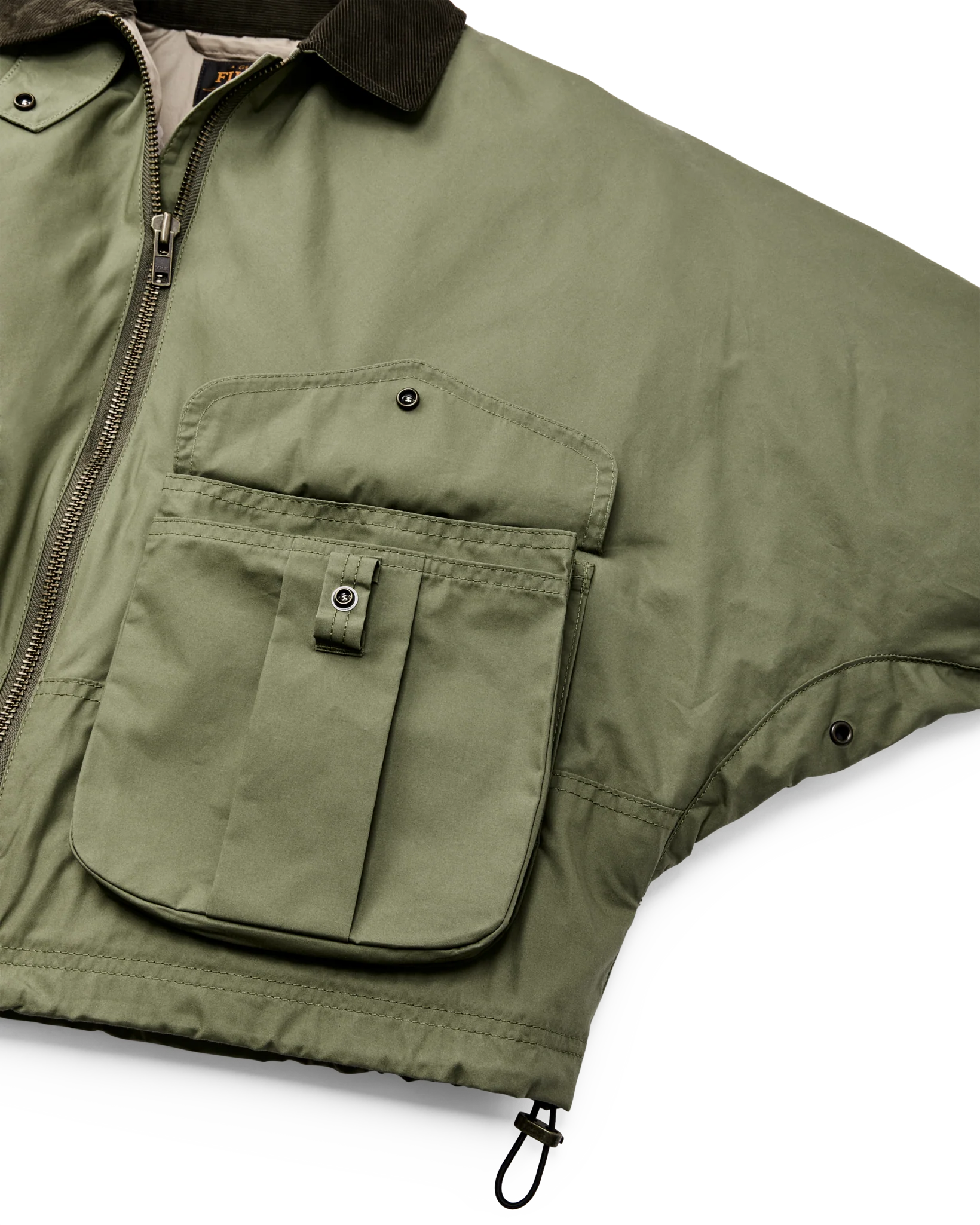 Women's Bronco Filson Embroidered Dry Wax Short Work Jacket - Slate Olive - Image 6