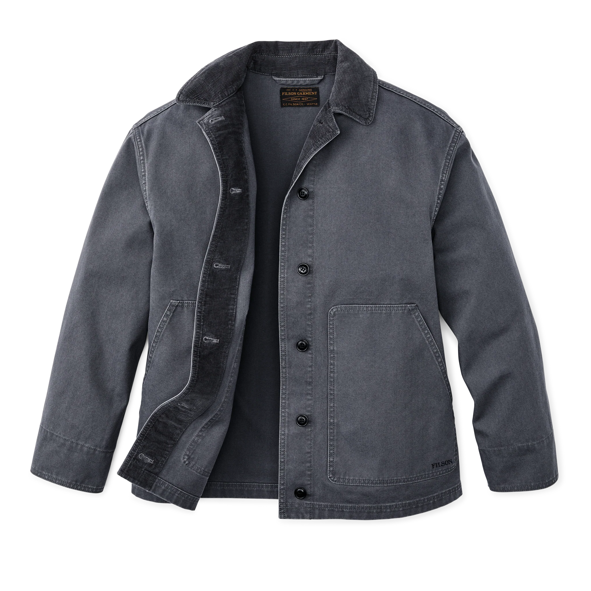 Women's Canvas Barn Coat - Storm Blue - Image 4