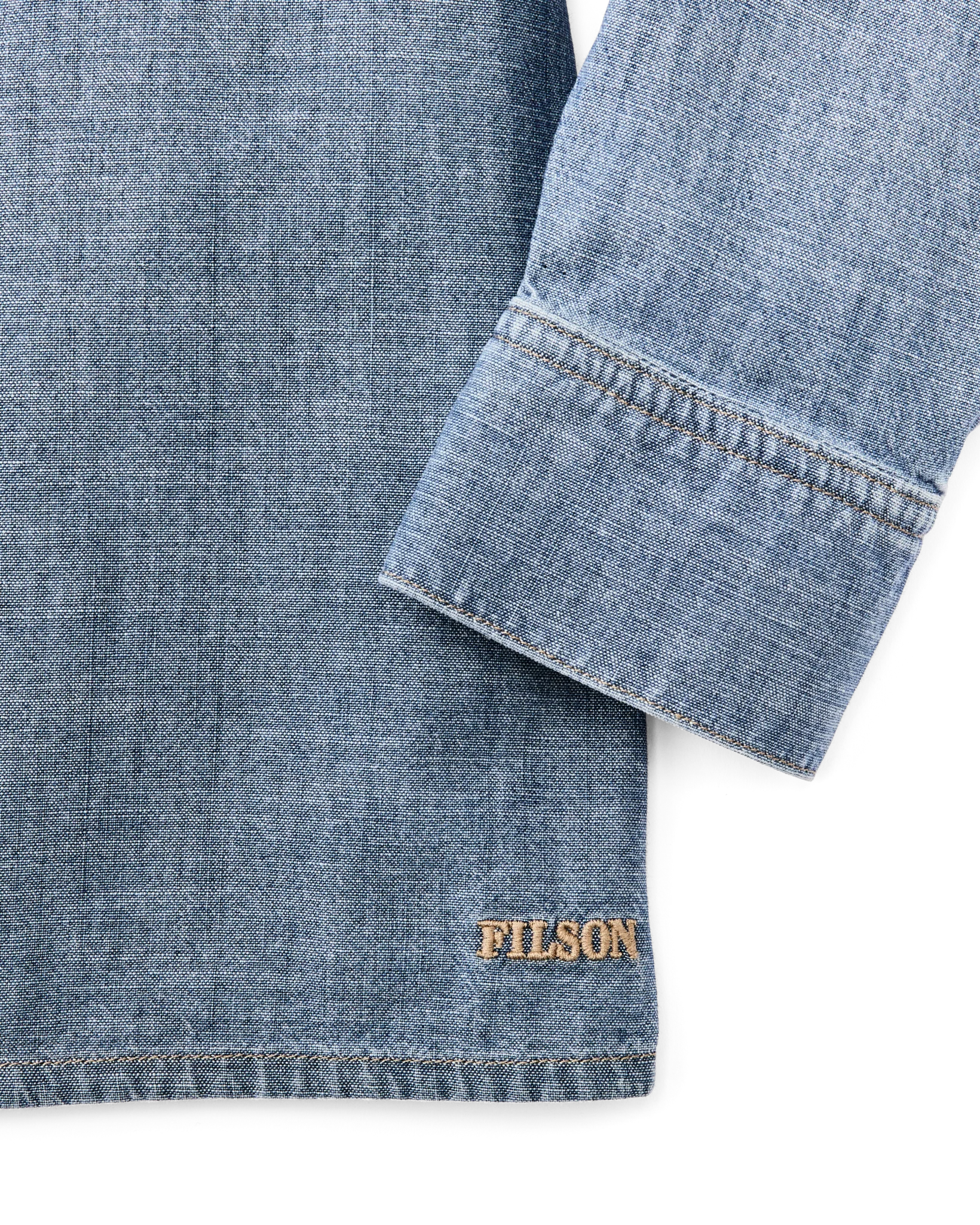 Women's Chambray Shirt - Light Indigo Chambray - Image 4