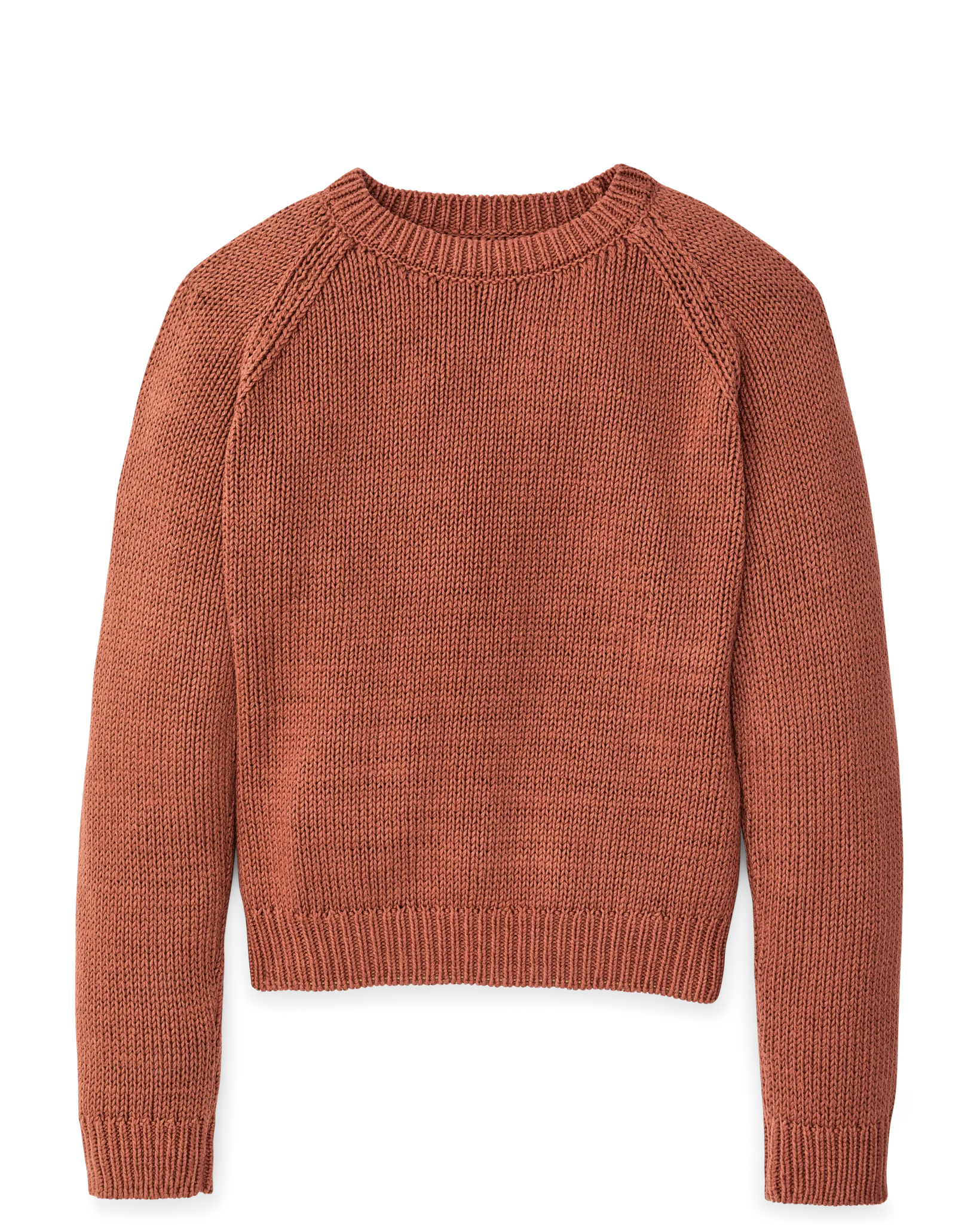 Women's Cotton Crewneck Sweater - Copper Brown - Image 6