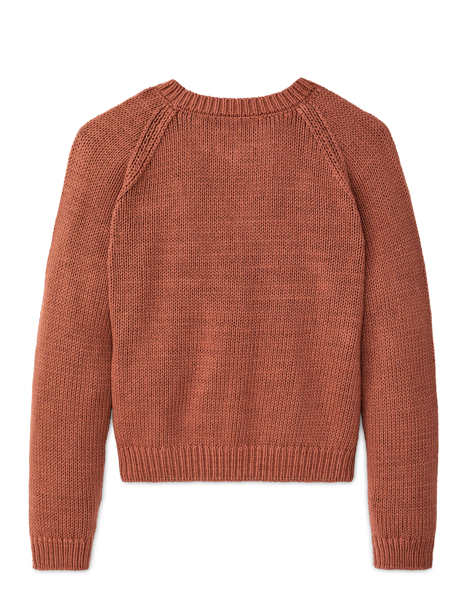 Women's Cotton Crewneck Sweater - Copper Brown - Image 7