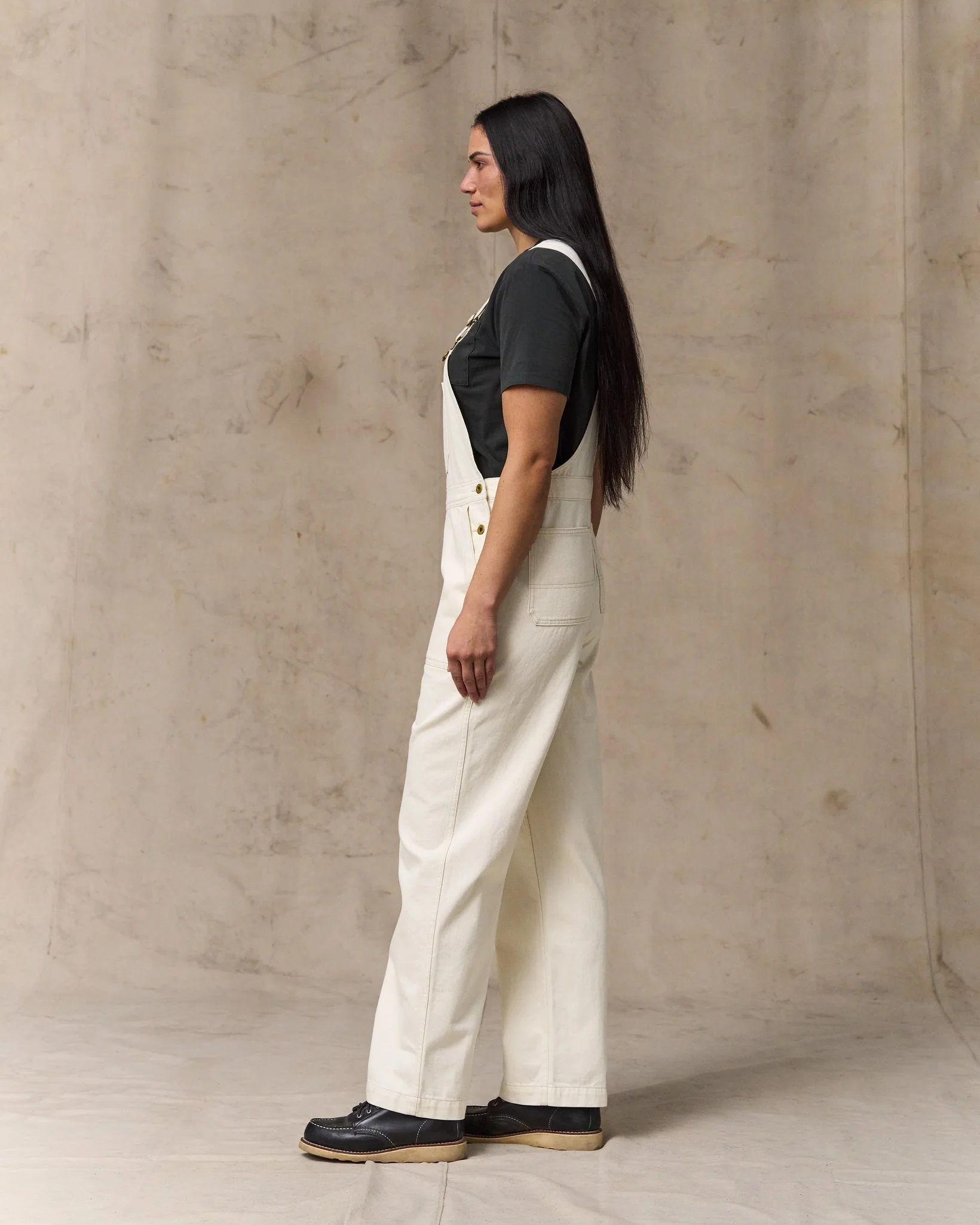 Women's Denim Overalls - Natural Seed - Image 3