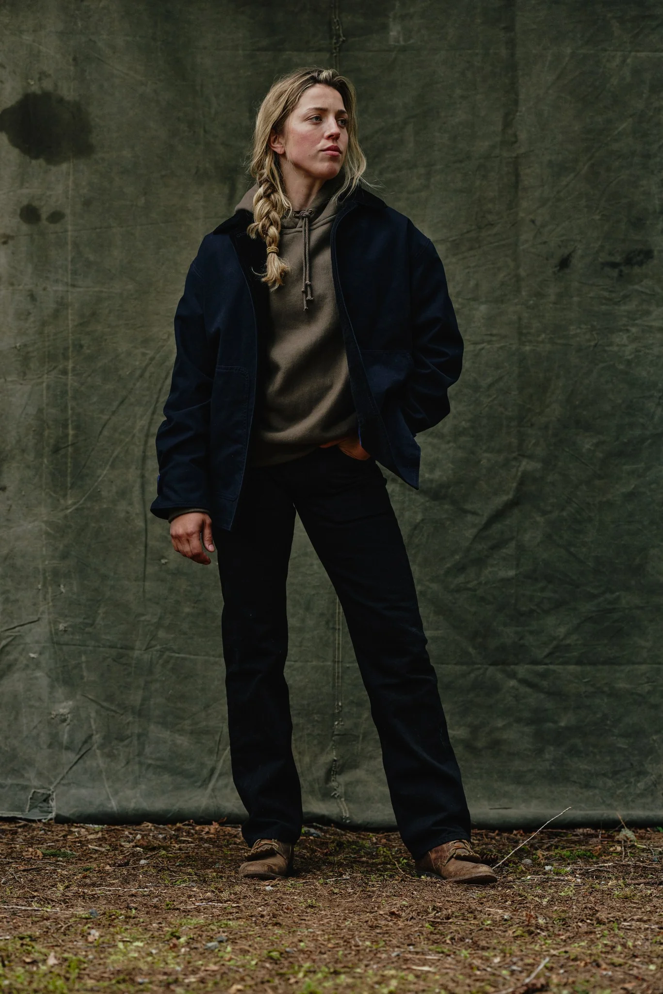 Women's Dry Tin Barn Coat - Navy - Image 6