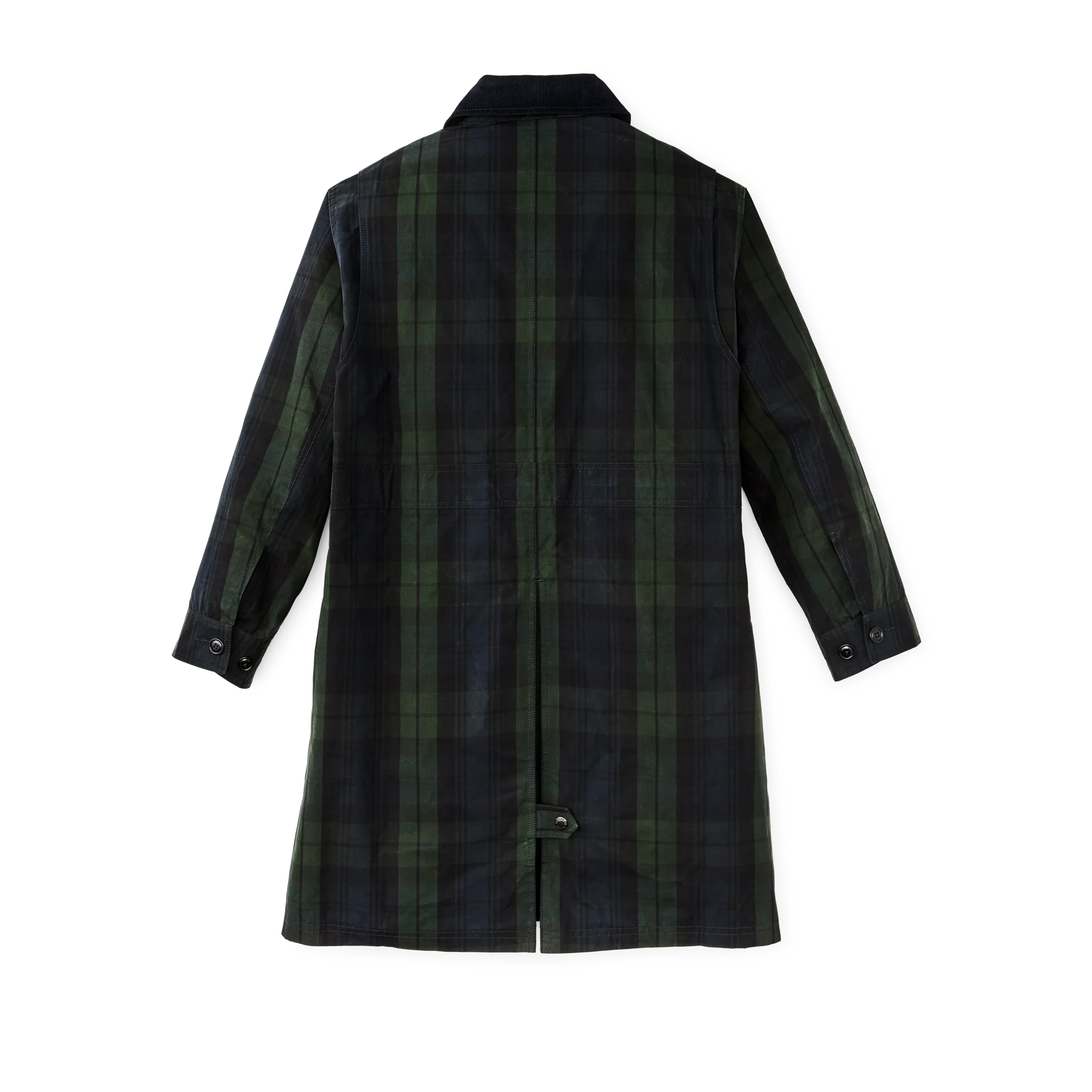 Women's Dry Waxed Long Cruiser - Black / Green Plaid - Image 2