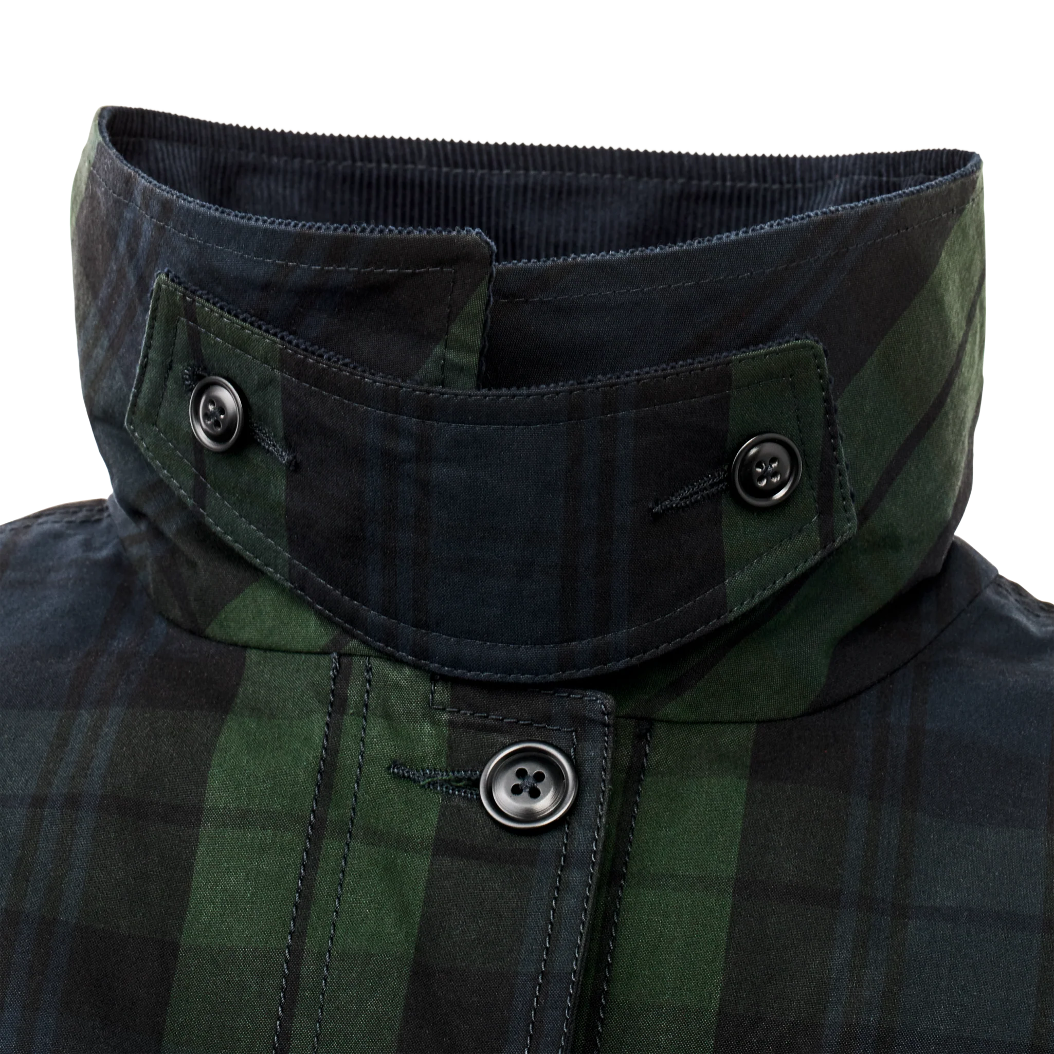 Women's Dry Waxed Long Cruiser - Black / Green Plaid - Image 5
