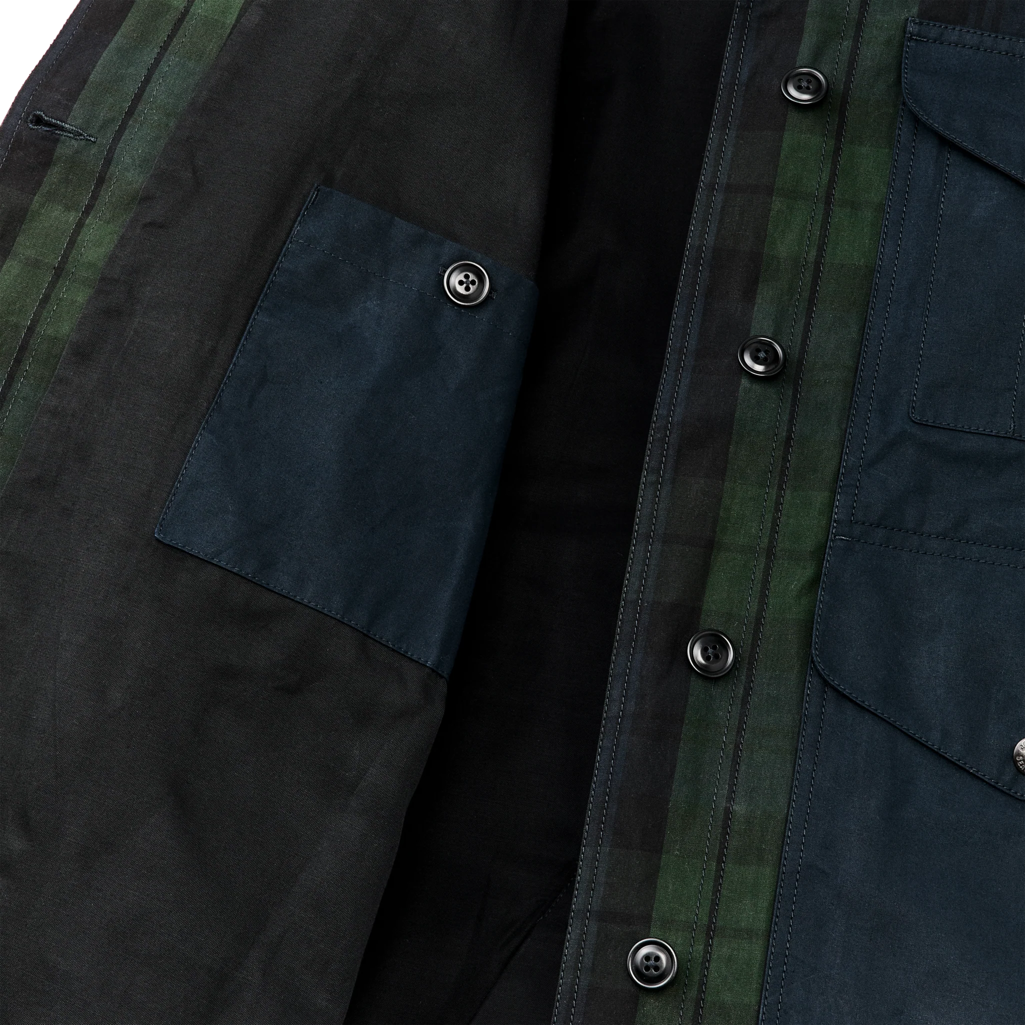 Women's Dry Waxed Long Cruiser - Black / Green Plaid - Image 7