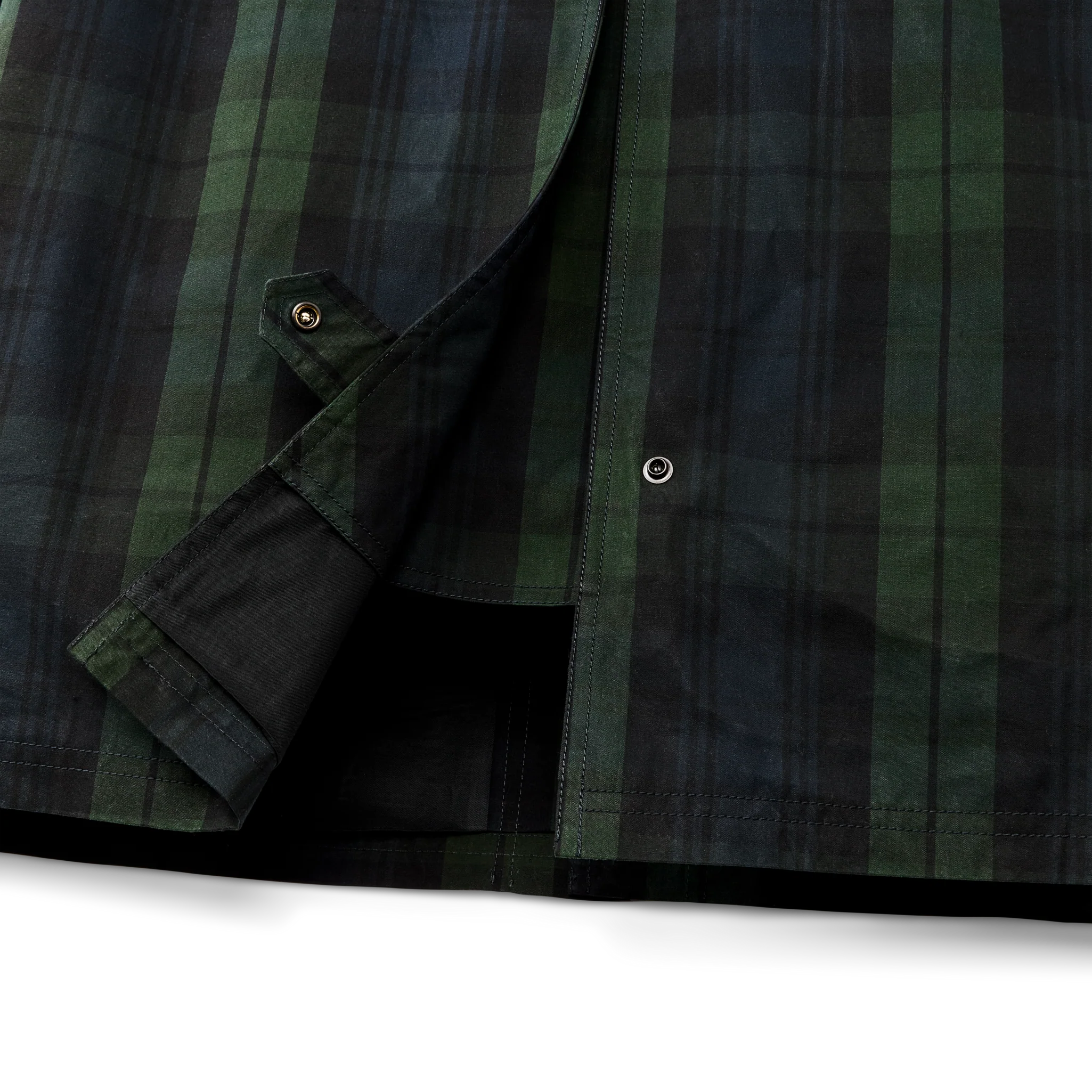 Women's Dry Waxed Long Cruiser - Black / Green Plaid - Image 8