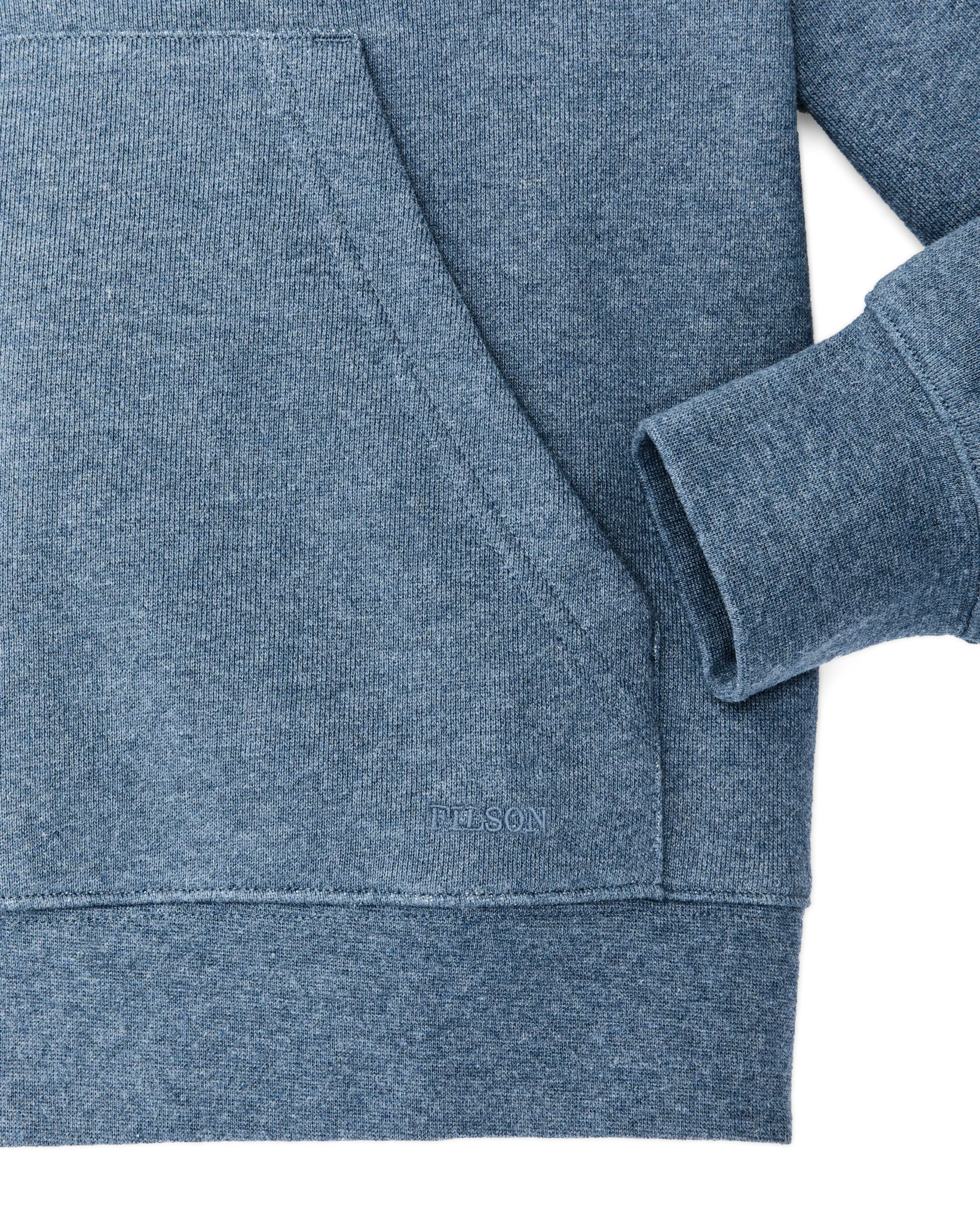 Women's French Terry Half-zip Hoodie - Light Blue - Image 7