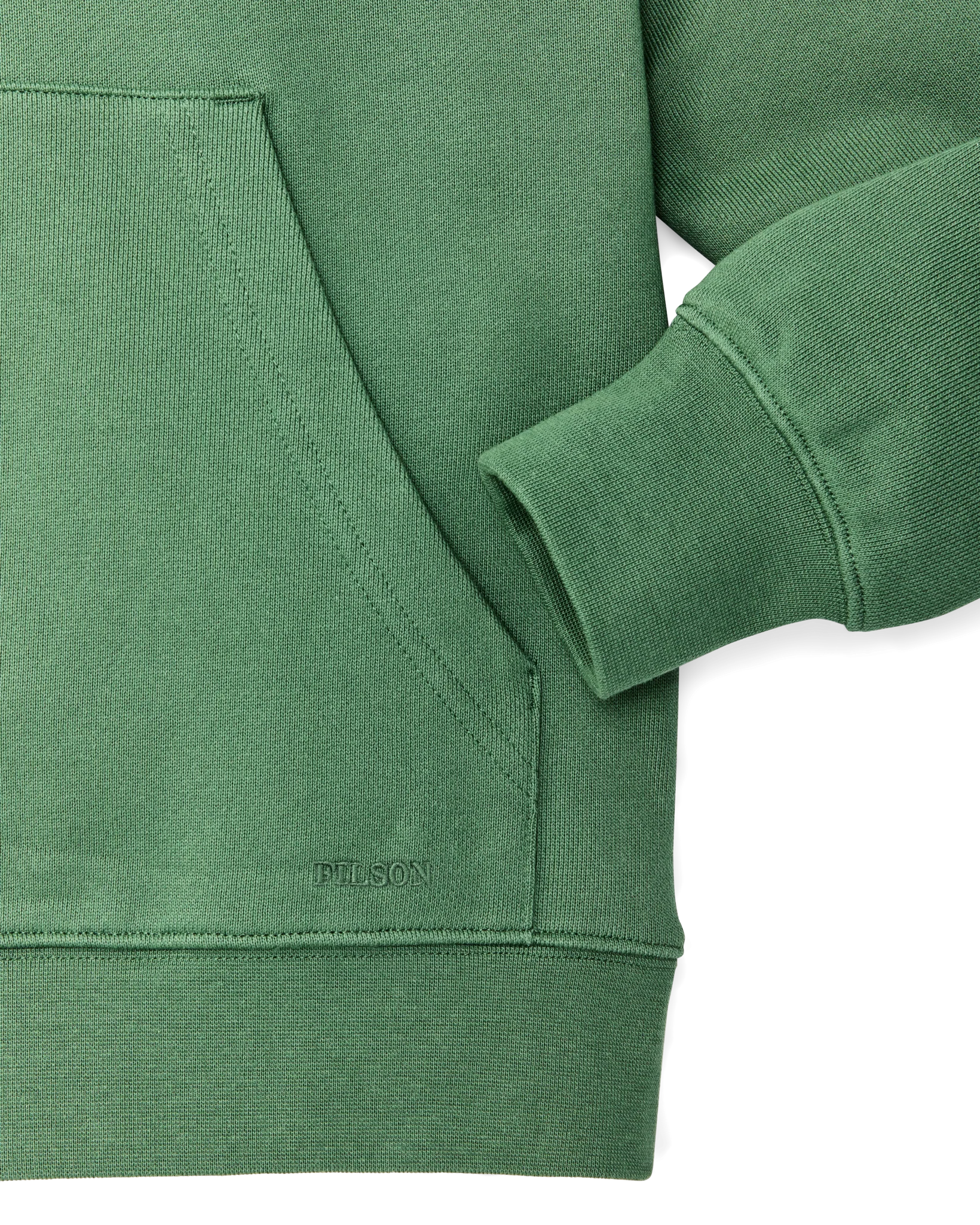Women's French Terry Half-zip Hoodie - Light Forest - Image 7