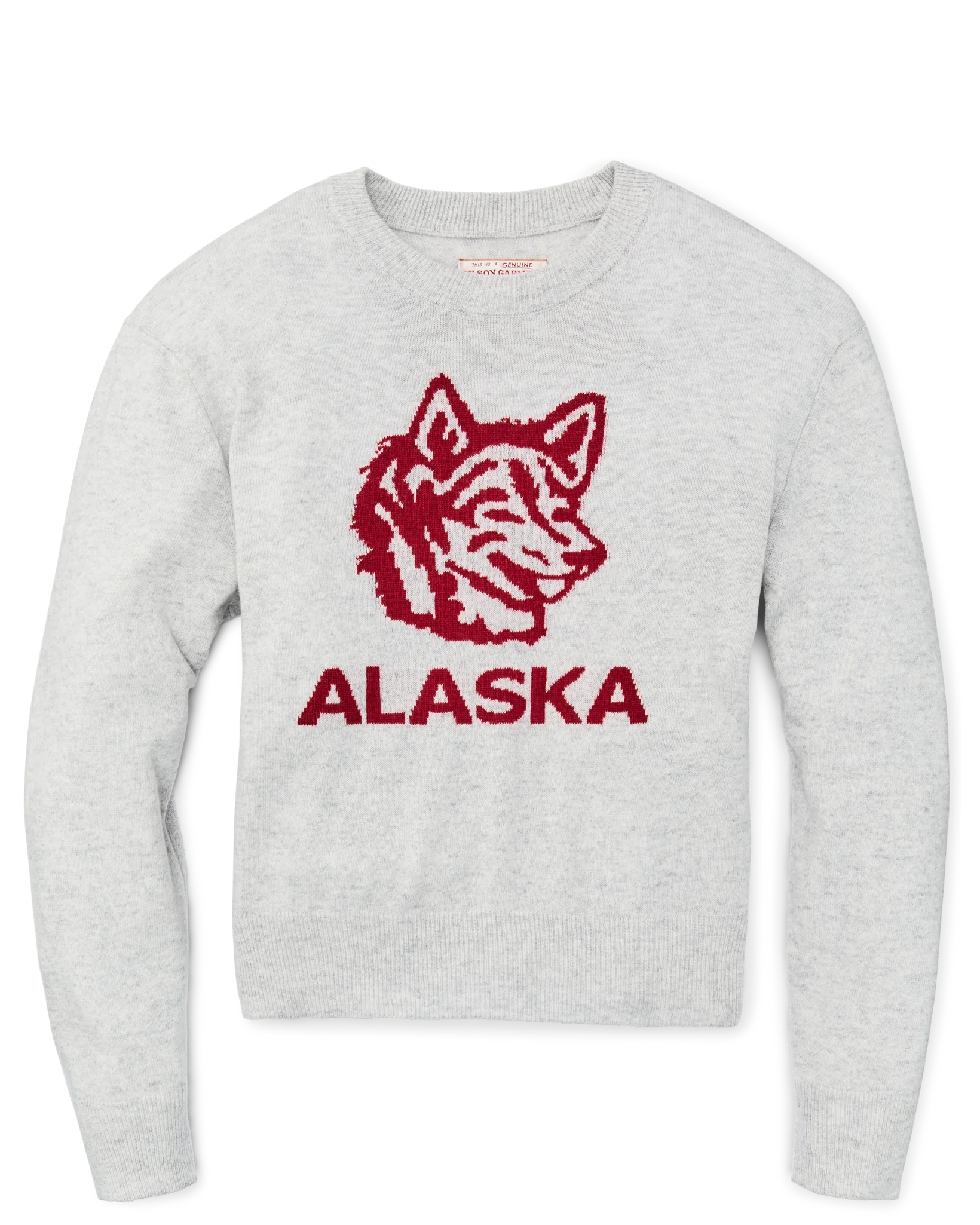 Women's Graphic Wool Sweater - Heather Gray - Image 2