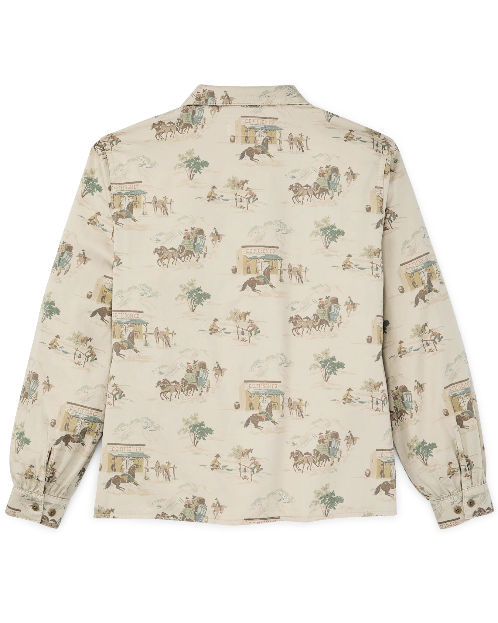 Women's Long Sleeve Twill Camp Shirt - Desert Green / Print - Image 2