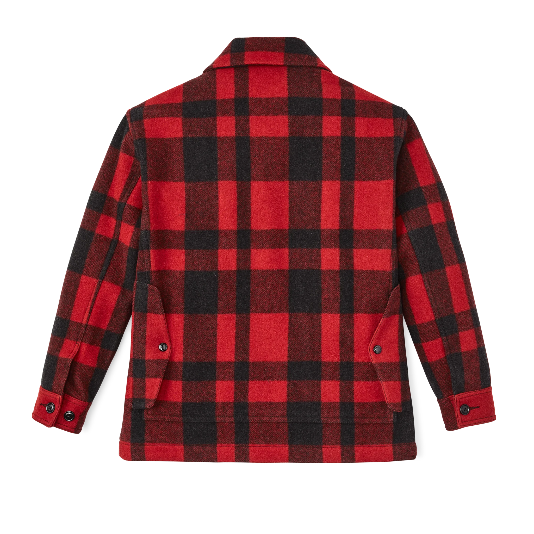 Women's Mackinaw Wool Cruiser Jacket - Red / Black Plaid - Image 2